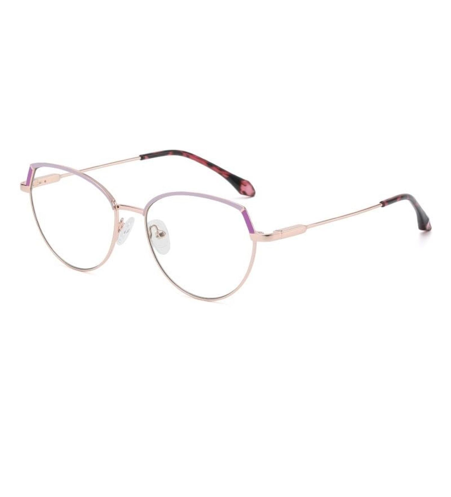 Comfort Eyeglasses for Men & Women - Anti-Glare Blue Light Blocking Reading Glasses Flat Light Mirror +0.00 Purple - Buy Online on GoSupps.com