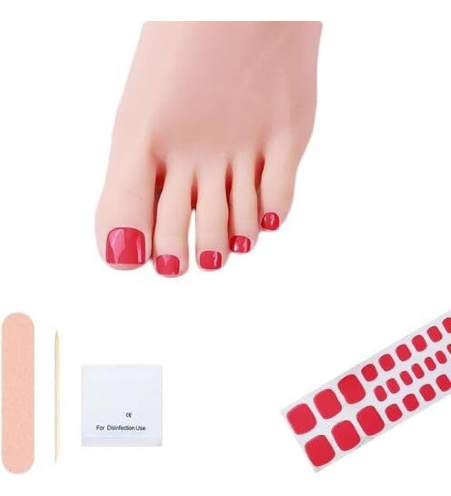  Cmeilau 2024 New Semi-Cured Gel Nail Strips for Toes Firm Gel Nail Strips for Toes Set Ultra Glossy Long-Lasting Waterproof (#BSJ-0068) - Buy Online on GoSupps.com