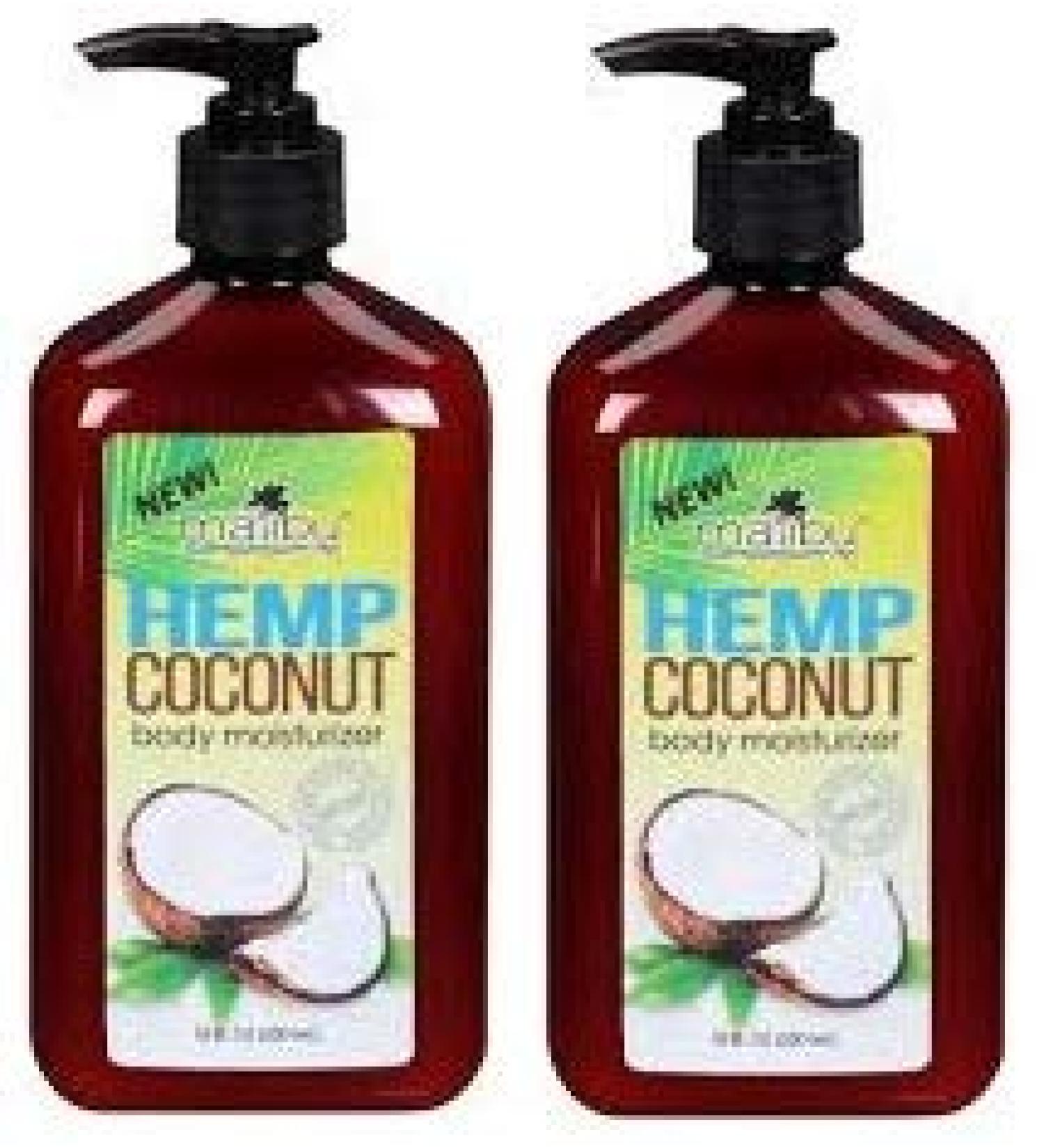 Malibu Tan Hemp Coconut Body Moisturizer 18 FL OZ - 2-PACK | Hydrating Skin Lotion - Buy Online on GoSupps.com