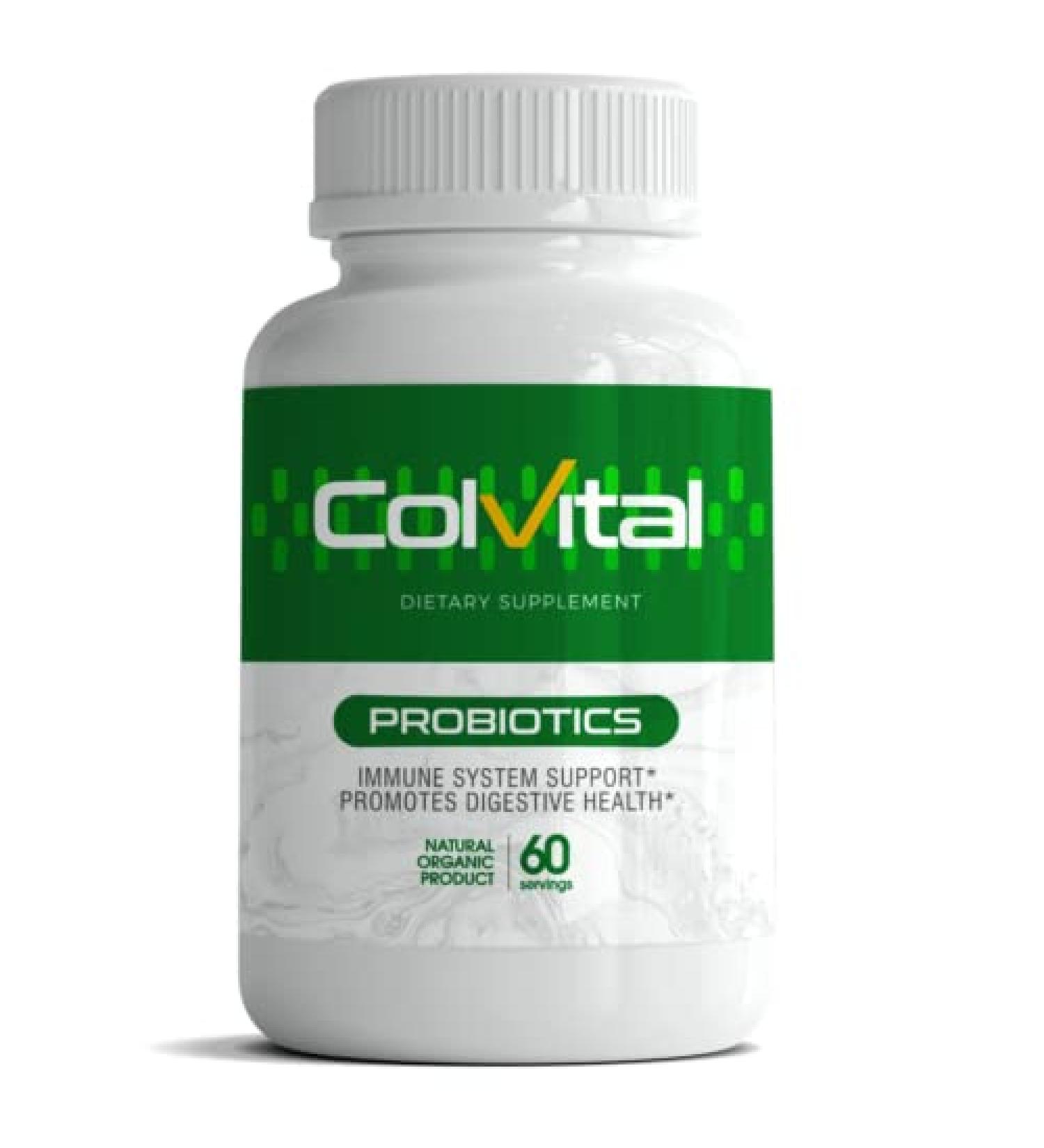Colvital | Probiotics | Cultured in Immune-Boosting Fruits Vegetables & Herbs | Natural Probiotics | Bottle 60 Capsules | Immune System Support | ImprovedFormula (1)