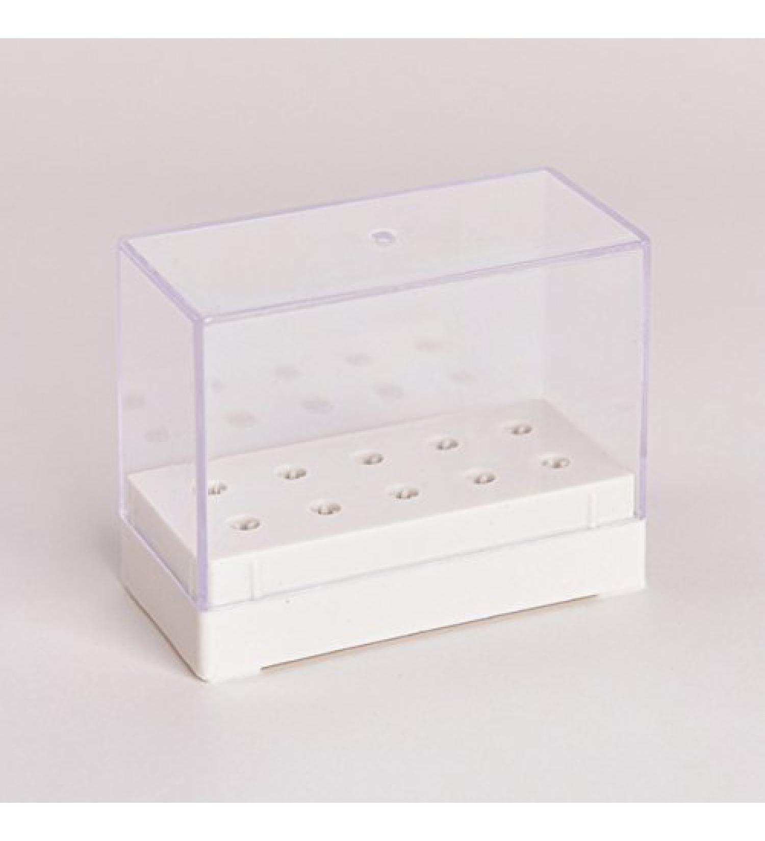 1PCS 10Holes Professional Manicure Tools White Bits Holder Exhibition Displayer Nail Drill Bit Holder 7.9 * 3.7 * 6.2cm - (Color: White) - Buy Online on GoSupps.com