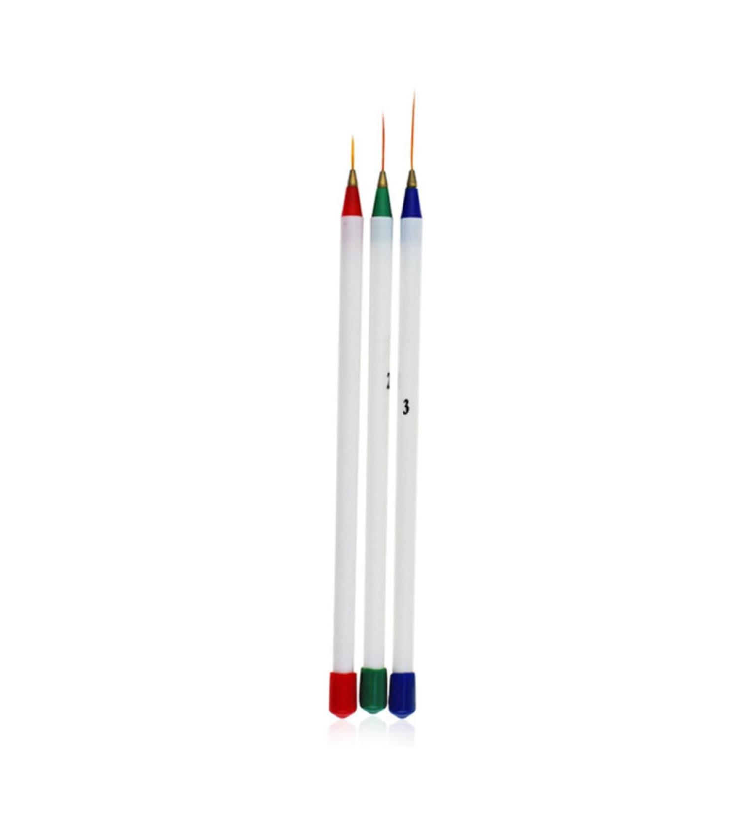 FRCOLOR 3 Pieces Nail Puller Nail Polish Pen Nail Accessories Nail Pen Nail Art Set Nail Pen Nail Drawing Pen Pull Women Girls Nail Art Line Nail Pen Manicure Writing Brush White - Buy Online on GoSupps.com