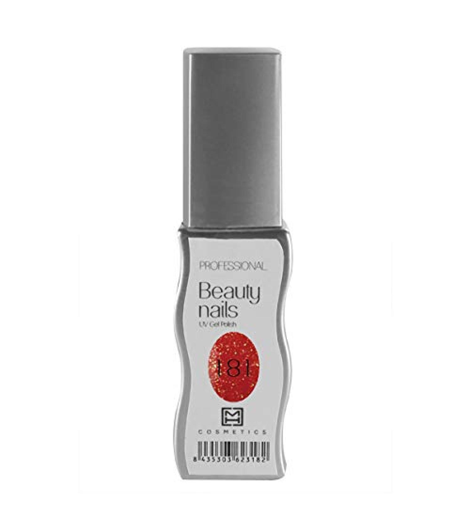 MH Cosmetics Gel Polish Semipermanent 181 Glamour Rot 1Pack (1 x 10 ml)