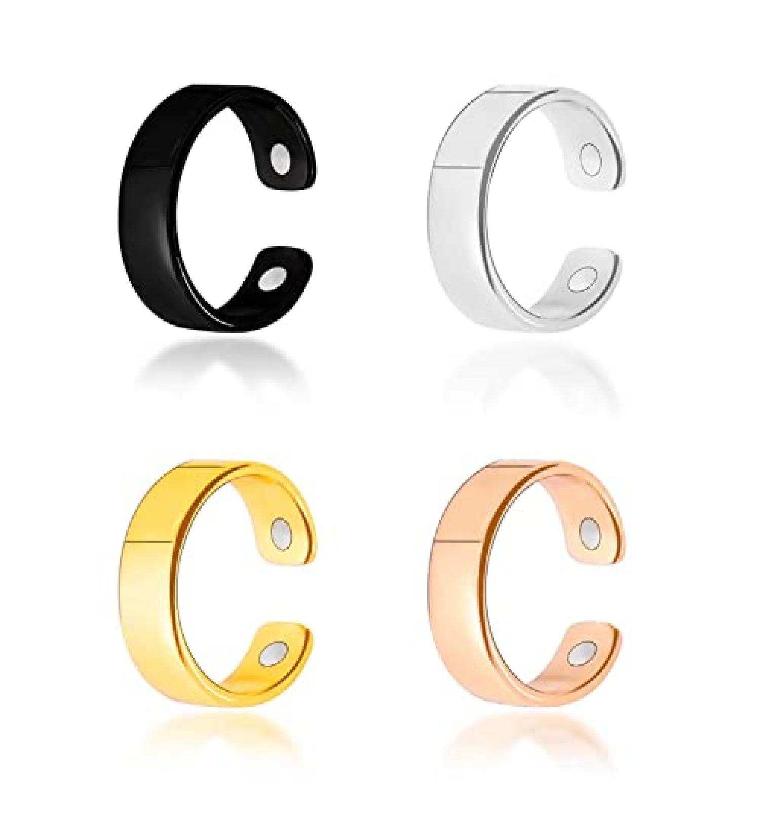 Healthgo Magnetic Blood Pressure Regulator Ring for Lymphatic Drainage Therapy - Unisex Magnetic Ring for Men and Women - Buy Online on GoSupps.com