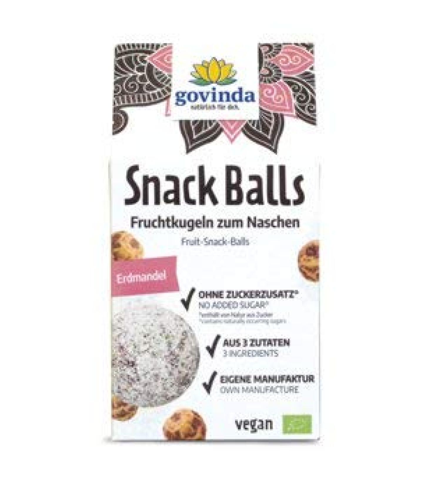 govinda GOVINDA Snack Balls - Earth Almond 100g