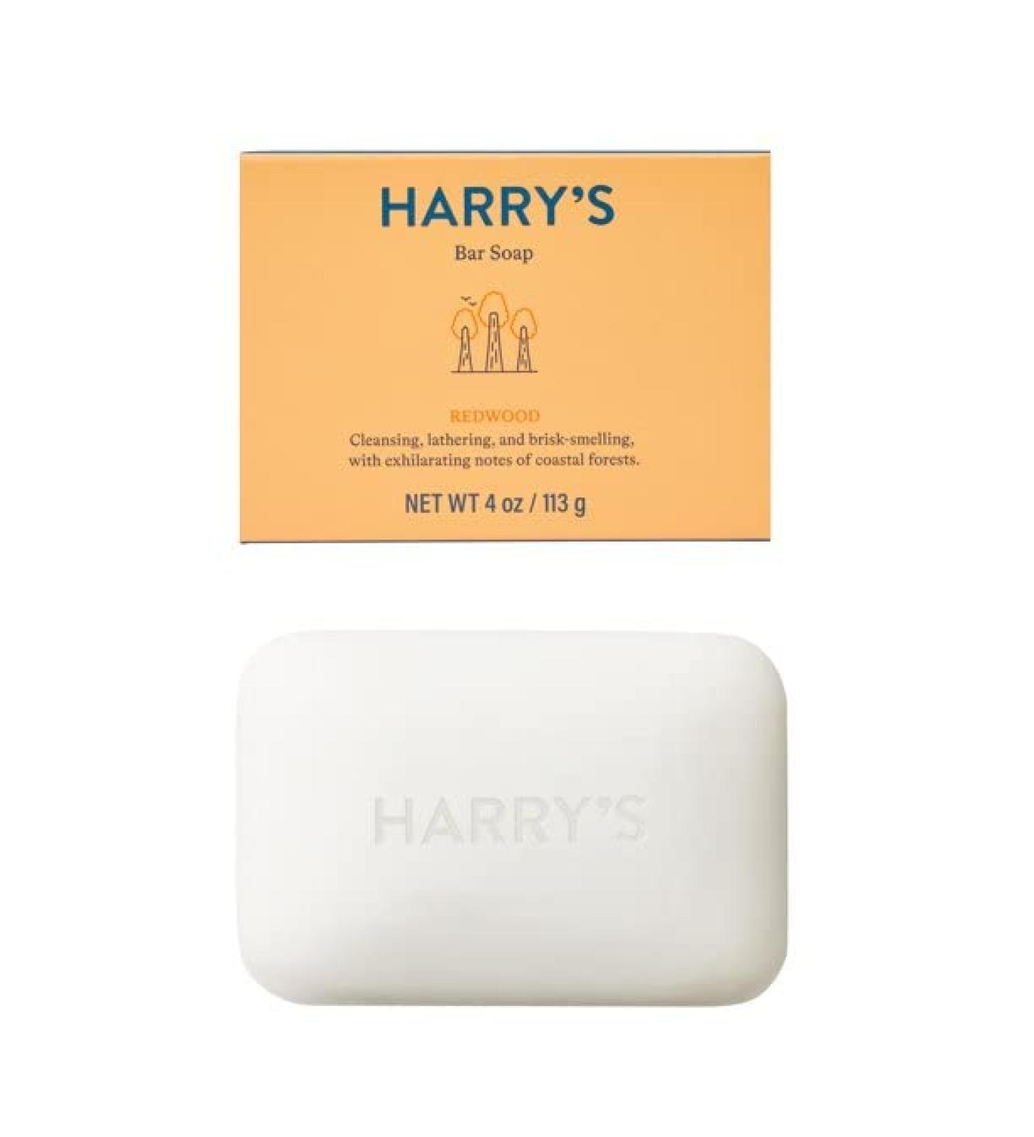 Harry's Men's Bar Soap | Redwood Scent | 4 Bars, 4 oz Each - Buy Online on GoSupps.com