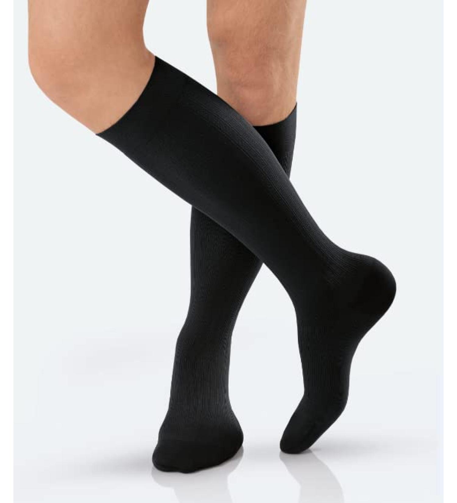 Buy BSN Jobst Compression Stockings for Men - Ambition KKL 1 AD Knee Highs with Lace in Black - International Shipping Available - Buy Online on GoSupps.com