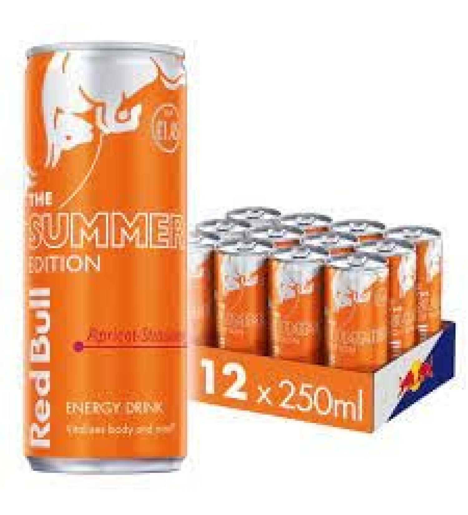 Red Bull Energy Drinks Strawberry Apricot 250ml Cans (24 Cans) Strawberry 24 Cans
