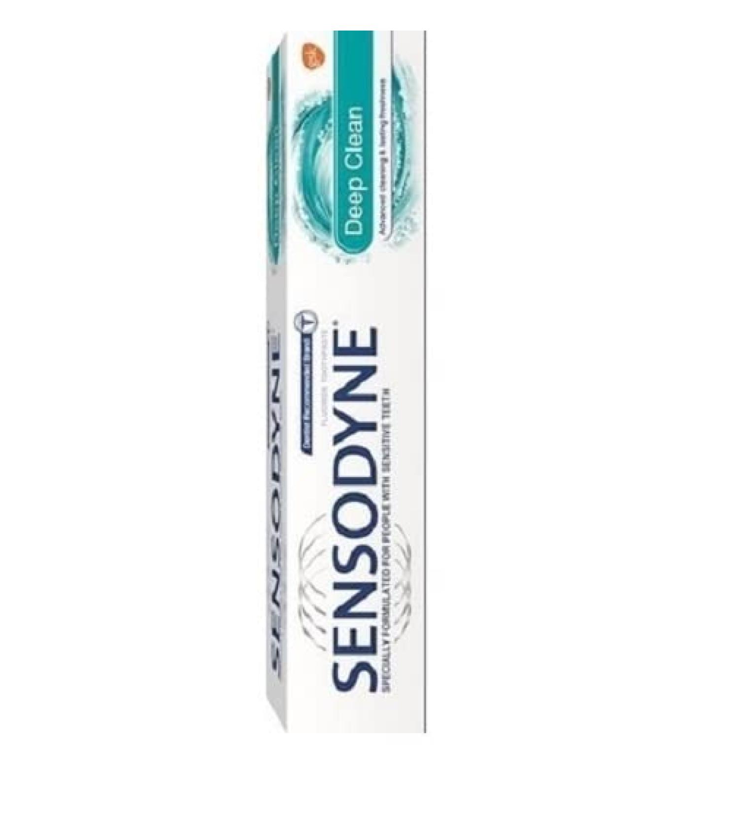 SENSODYNE Toothpaste - Deep Clean Gel - Pack of 4 (4 x 75ml)