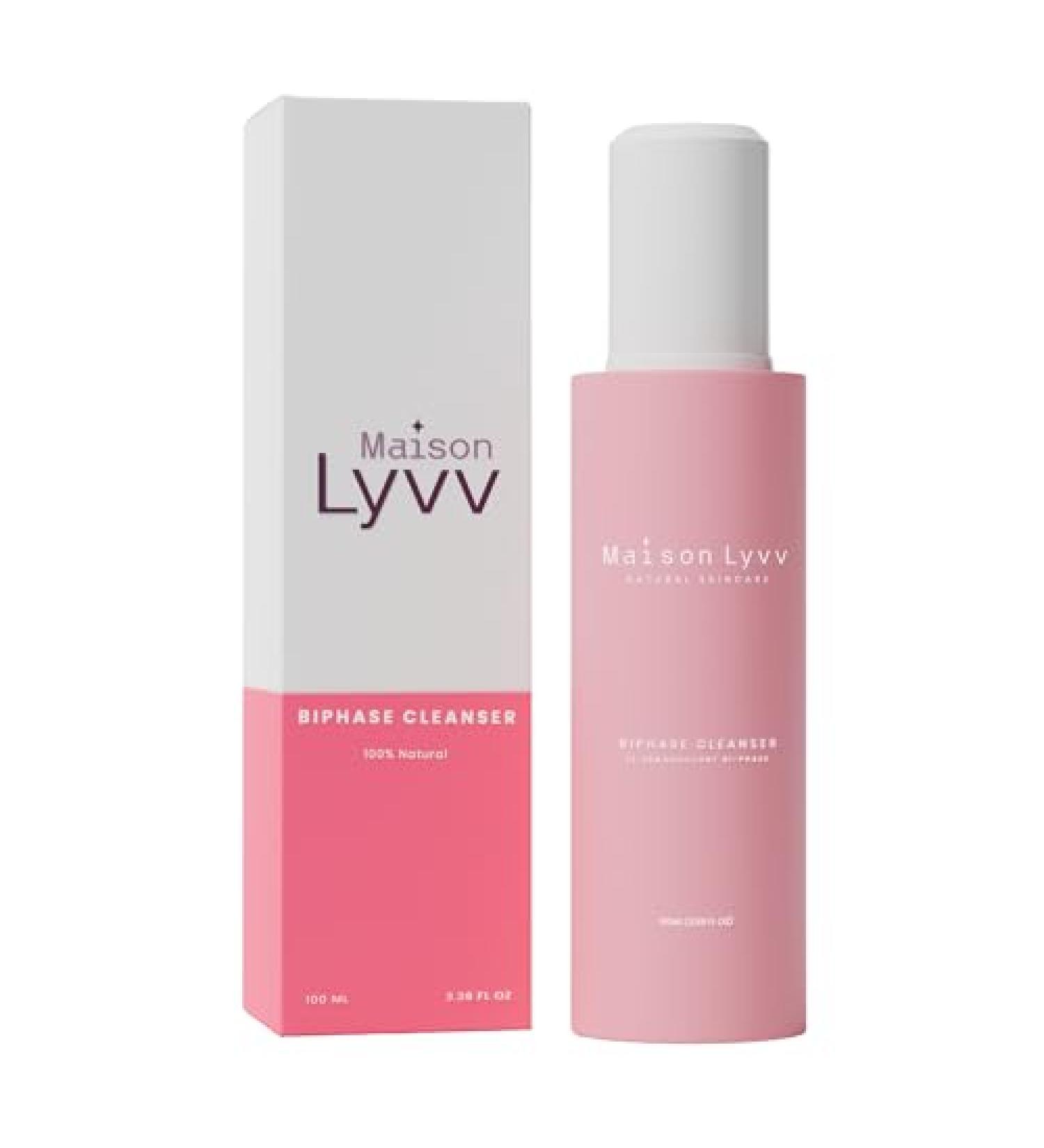 MAISON LYVV Biphase Cleanser 4-in-1 Oil & Water Make-up Removing Hydrating Face Wash Gentle Double Cleansing Natural Formula for All Skin Types 3.38 fl oz - Buy Online on GoSupps.com