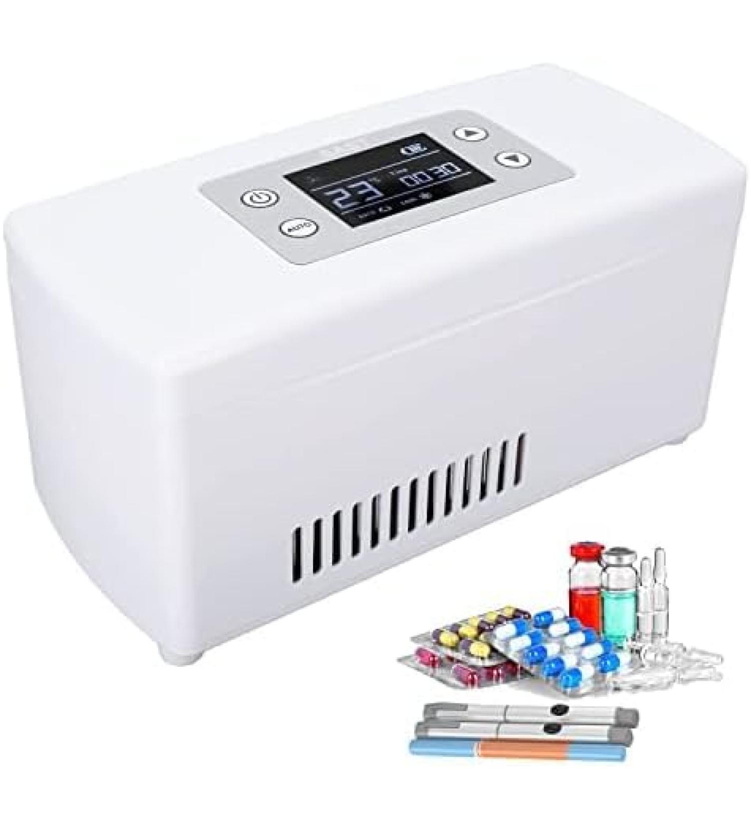 Insulin Cooler Refrigerator Mini Car Medicine Fridge Travel Case 220x100x90mm Portable Diabetic Medication Cooling Box Intelligent Constant Temperature Bonny369 - Buy Online on GoSupps.com