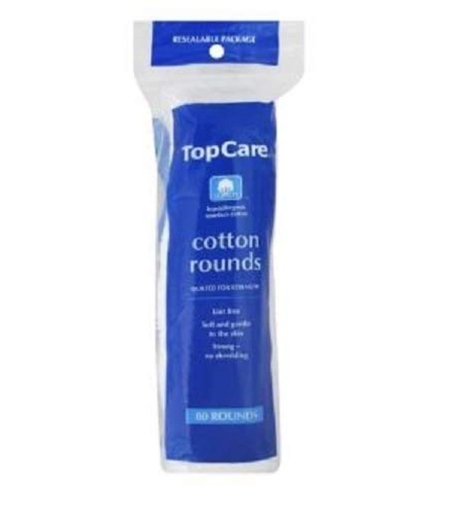 Topcare Cotton Rounds 80 Ct