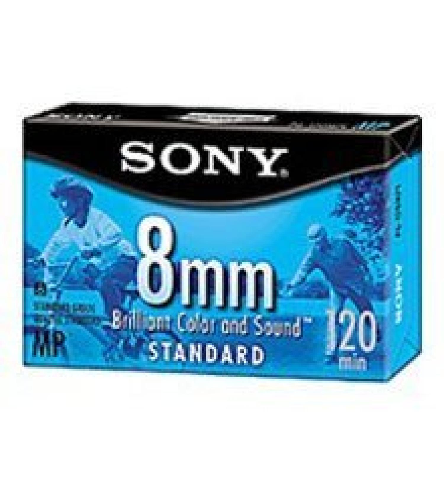 Sony 120 MP Standard Grade 8mm Video Cassette Tape - Brilliant Color and Sound NTSC - P6-120MPL