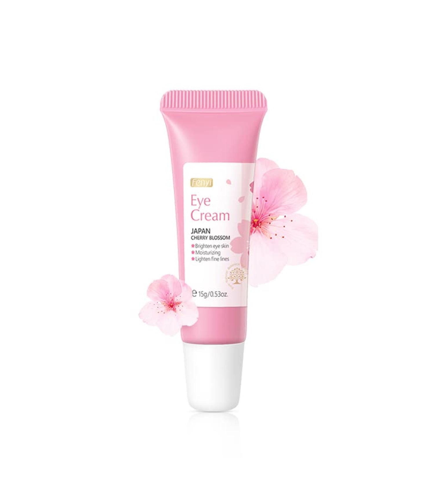 AKARY Cherry Blossom Eye Cream with Hyaluronic Acid for Dark Circles & Puffiness | Hydrating Under Eye Skincare for All Skin Types | Cruelty-Free & Fragrance-Free - Buy Online on GoSupps.com