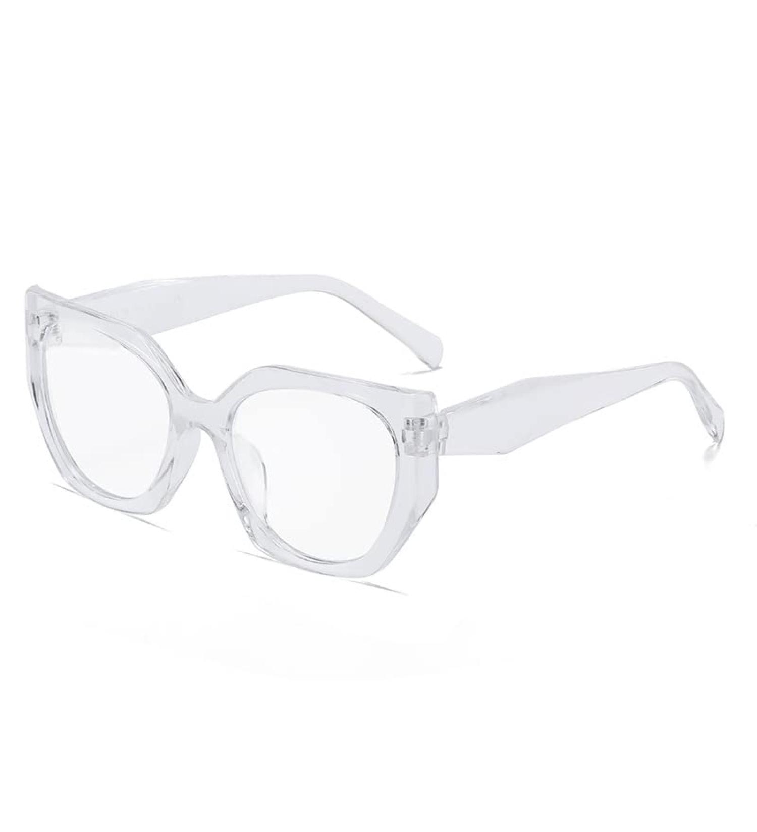 PARWANA Sturdy Polygon Reading Glasses for Men & Women | Blue Light Blocking Anti Eyestrain +3.00 Transparency - Buy Online on GoSupps.com