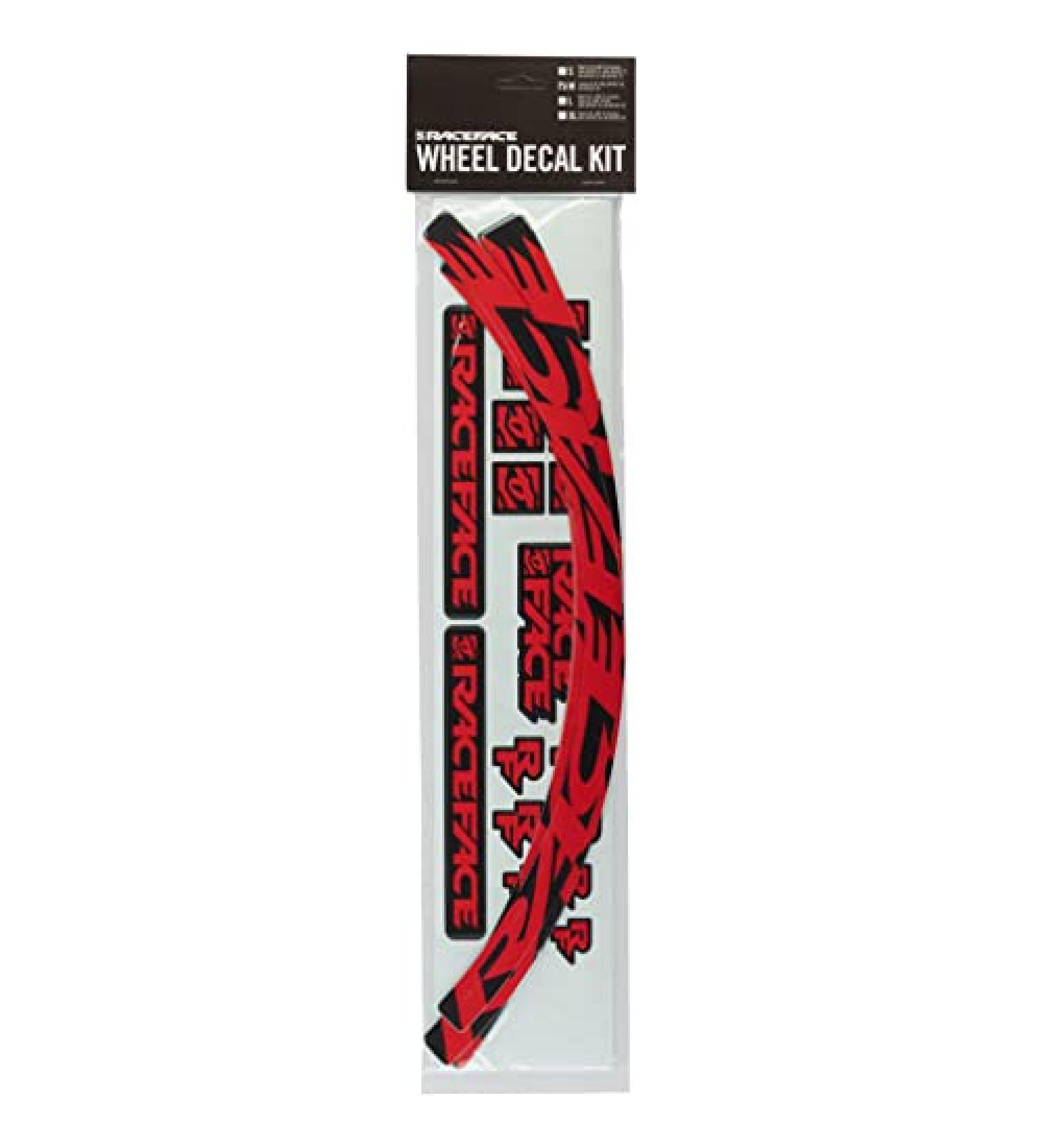 RaceFace Medium Offset Rim Decal Kit, Red (185C)