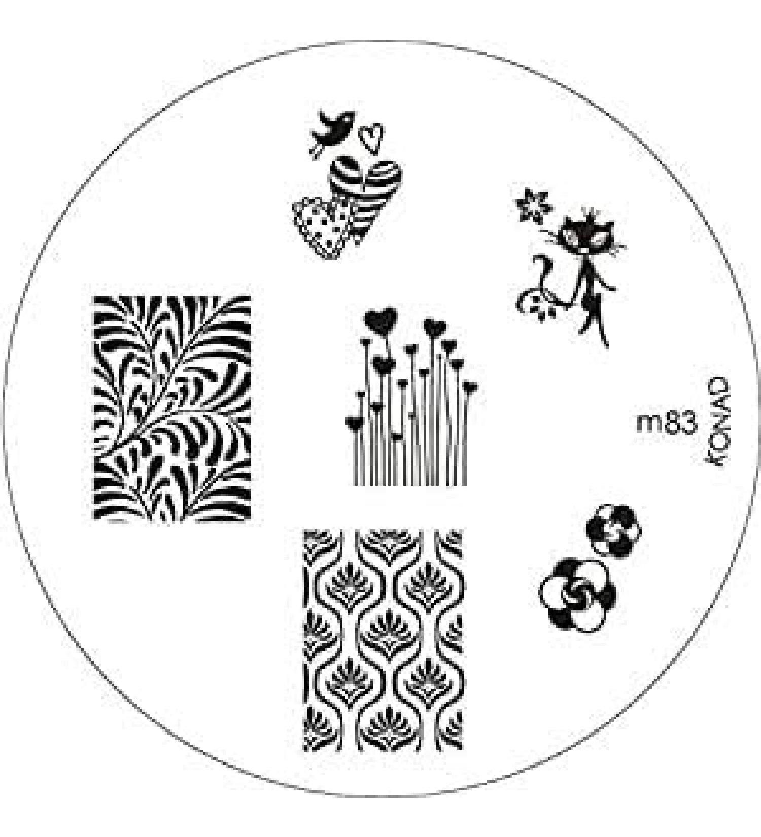 Konad stencil stamping stamping stencil M83