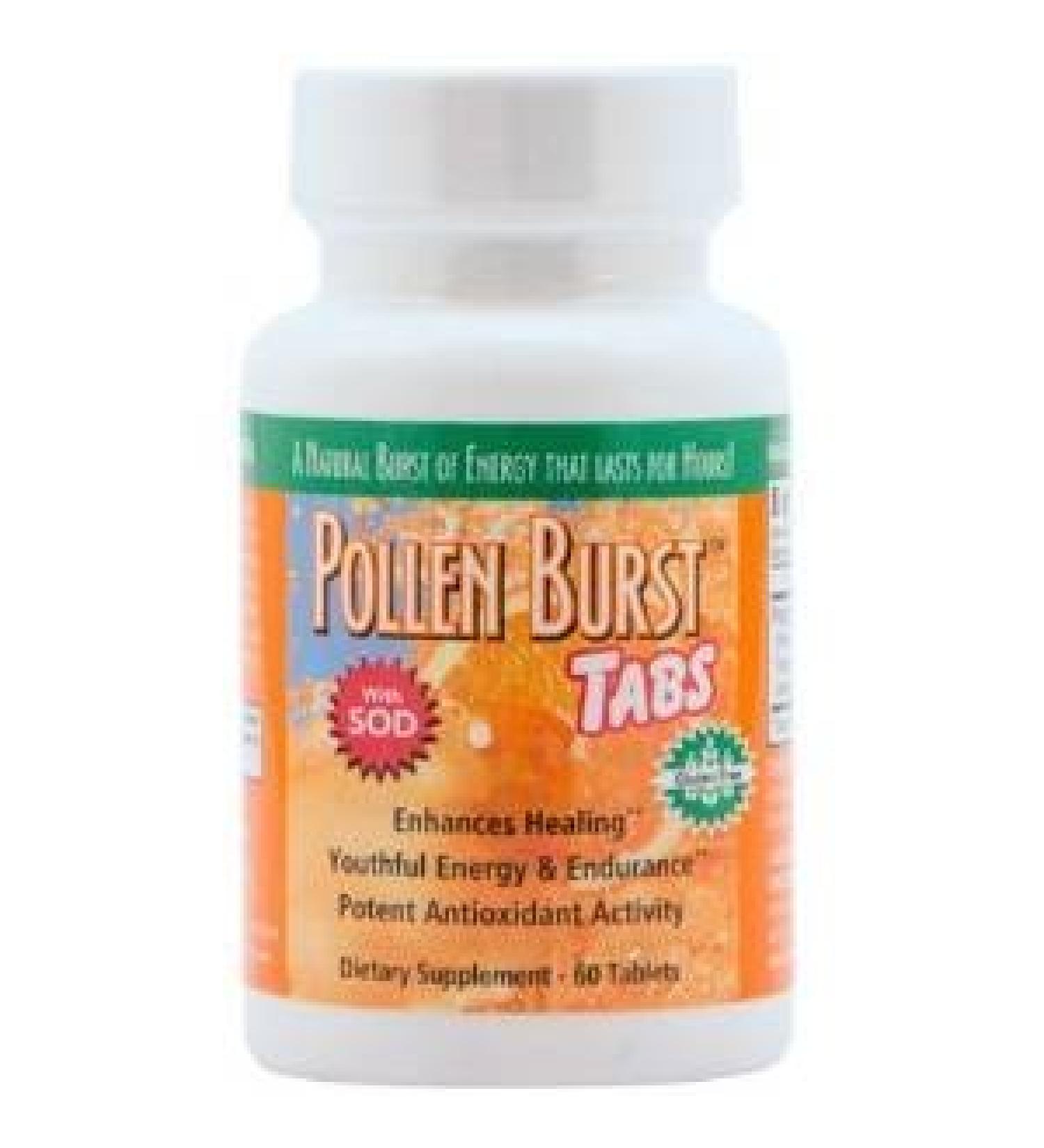 Pollen Burst Energy (SOD) & Endurance Without Caffeine - 60 Tabs - 2 Pack