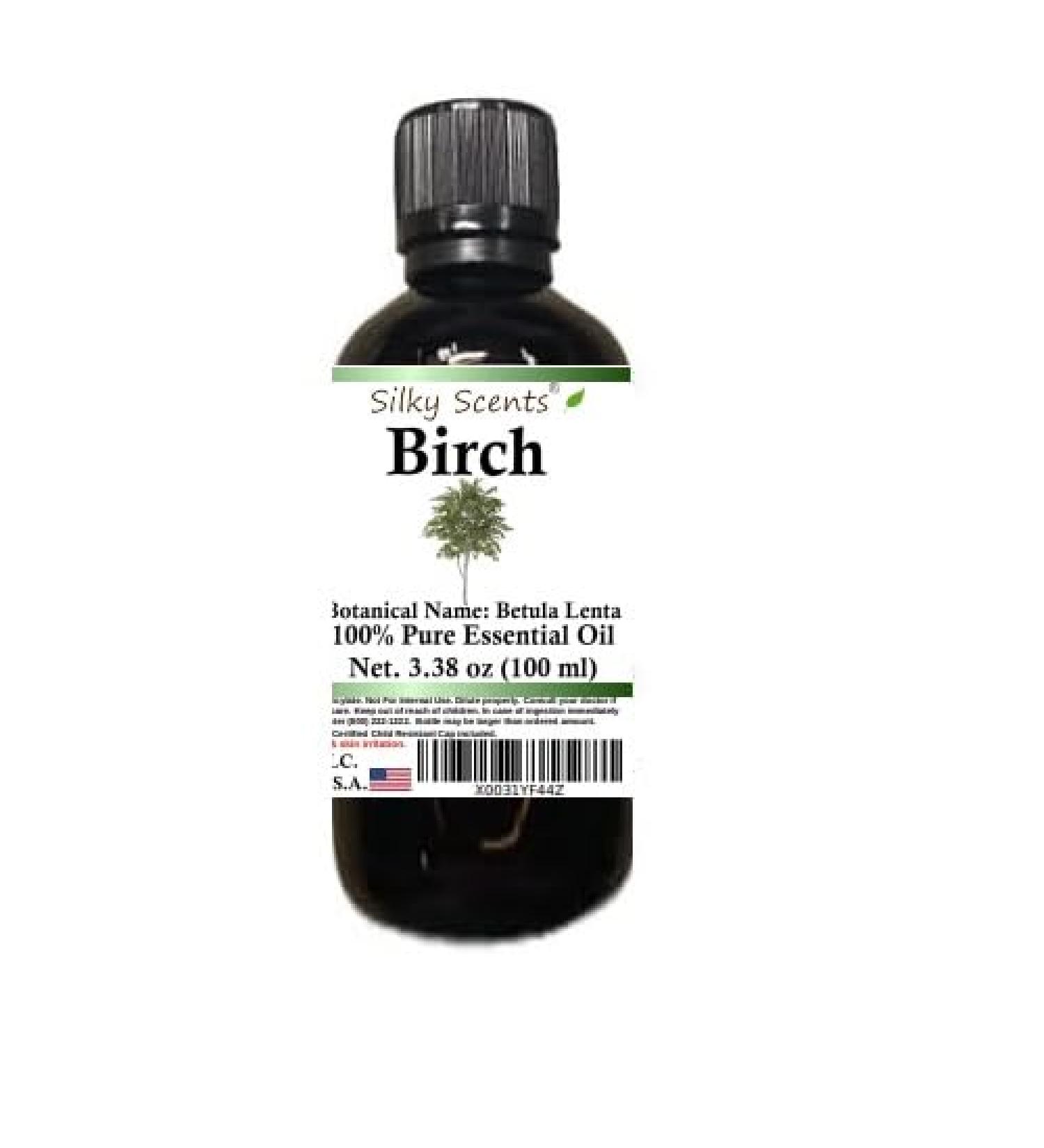 Birch Essential Oil (Betula Lenta) 100% Pure and Natural with Certified Child Resistant Cap 3.38 fl oz (100 ml)
