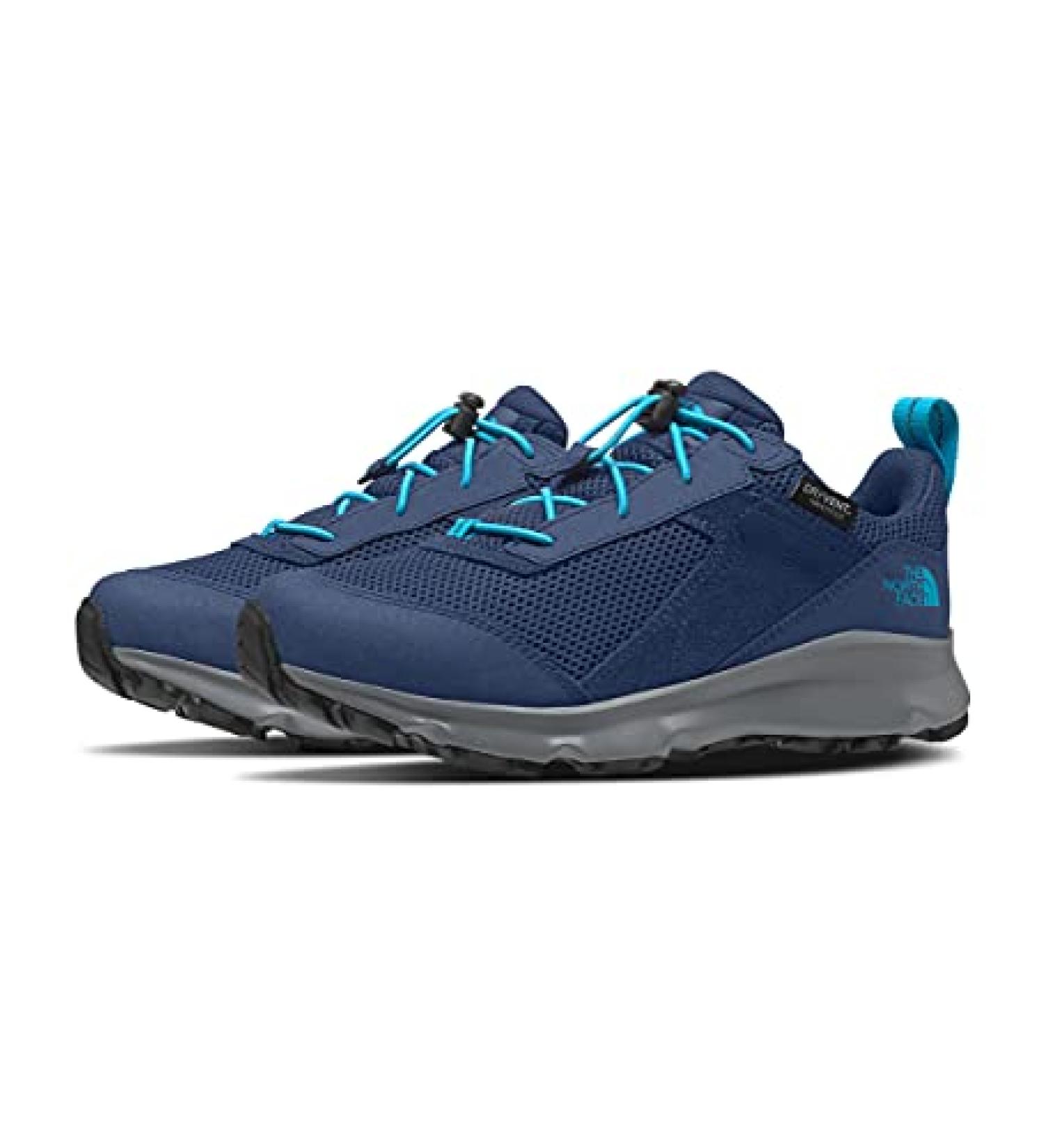 North Face Junior Hedgehog Hiker II Waterproof Youth Hiking Boot - True Navy/Meridian Blue - Size 3.5 Big Kid - Buy Online on GoSupps.com