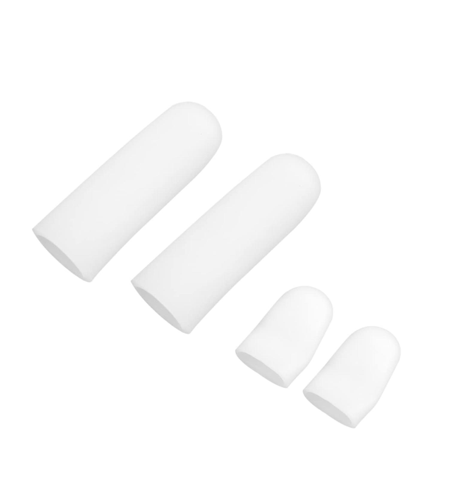 Buy Minkissy 2 PC Toe Caps - Toe Sleeve & Corn Protectors White Size 2 | Comfortable Foot Care for All - Buy Online on GoSupps.com