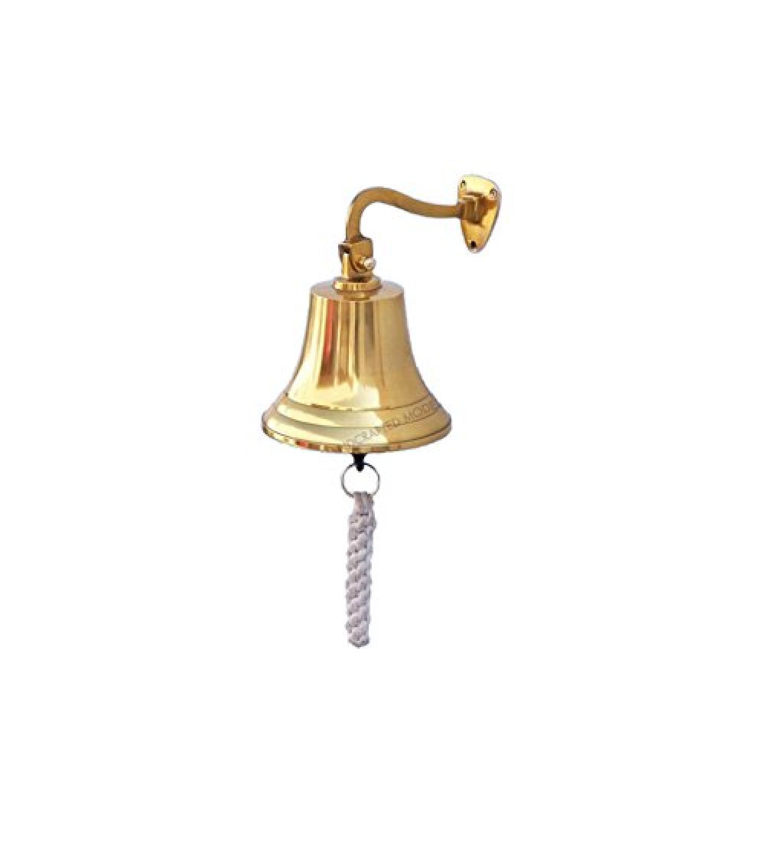 Hanging Ship's Bell Size: 6" H x 4" W x 4" D  Finish: Brass - Buy Online on GoSupps.com