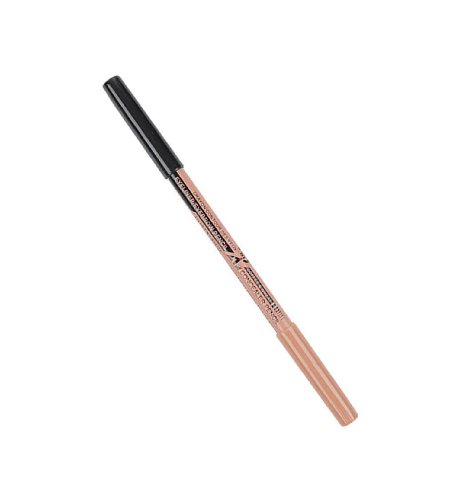 twcrvil 2 in 1 Double-ended Eyebrow Pencil Three Colors Eyeliner Concealer Invisible Professional Pen Cosmetics Long Lasting Black 1 count (Pack of 1) - Buy Online on GoSupps.com