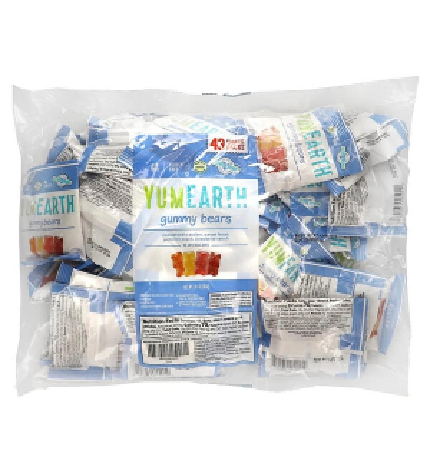 YumEarth Gummy Bears - Assorted Flavors, 50 Snack Packs (0.7 oz each) - Organic & Allergy-Friendly - Buy Online on GoSupps.com
