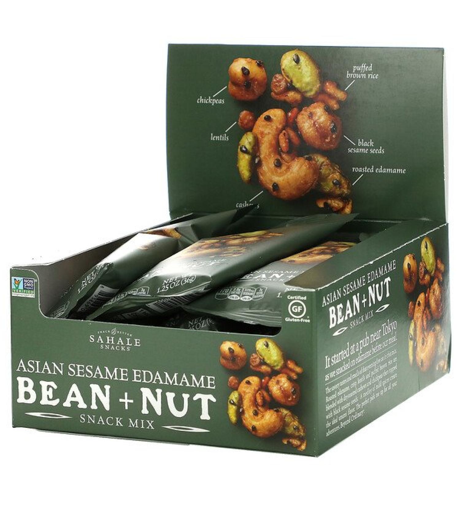 Sahale Snacks Asian Sesame Edamame Nut Mix - 9 Bags (1.25 oz Each) | Healthy Snack - Buy Online on GoSupps.com