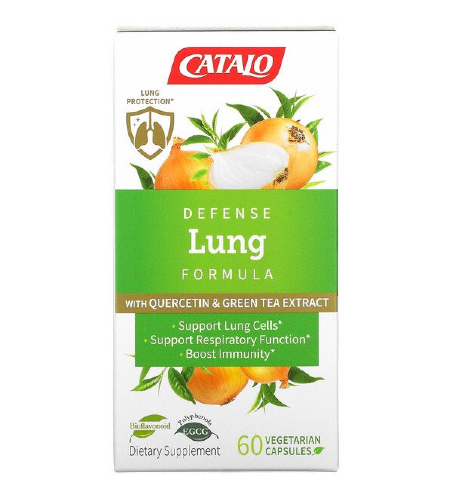 Catalo Naturals Defense Lung Formula with Quercetin & Green Tea Extract 60 Vegetarian Capsules