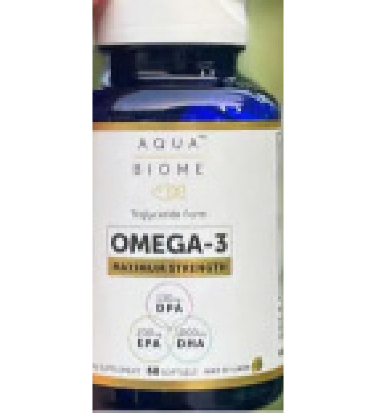 Enzymedica Aqua Biome Fish Oil Classic Strength Lemon Flavor 1200 mg 60 Softgels