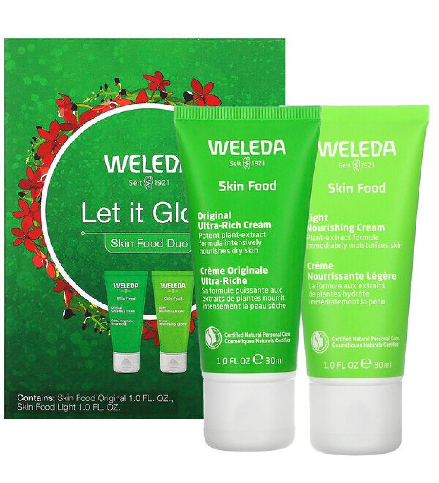Weleda Let It Glow Skin Food Duo 2 Piece Set 1.0 fl oz (30 ml) Each