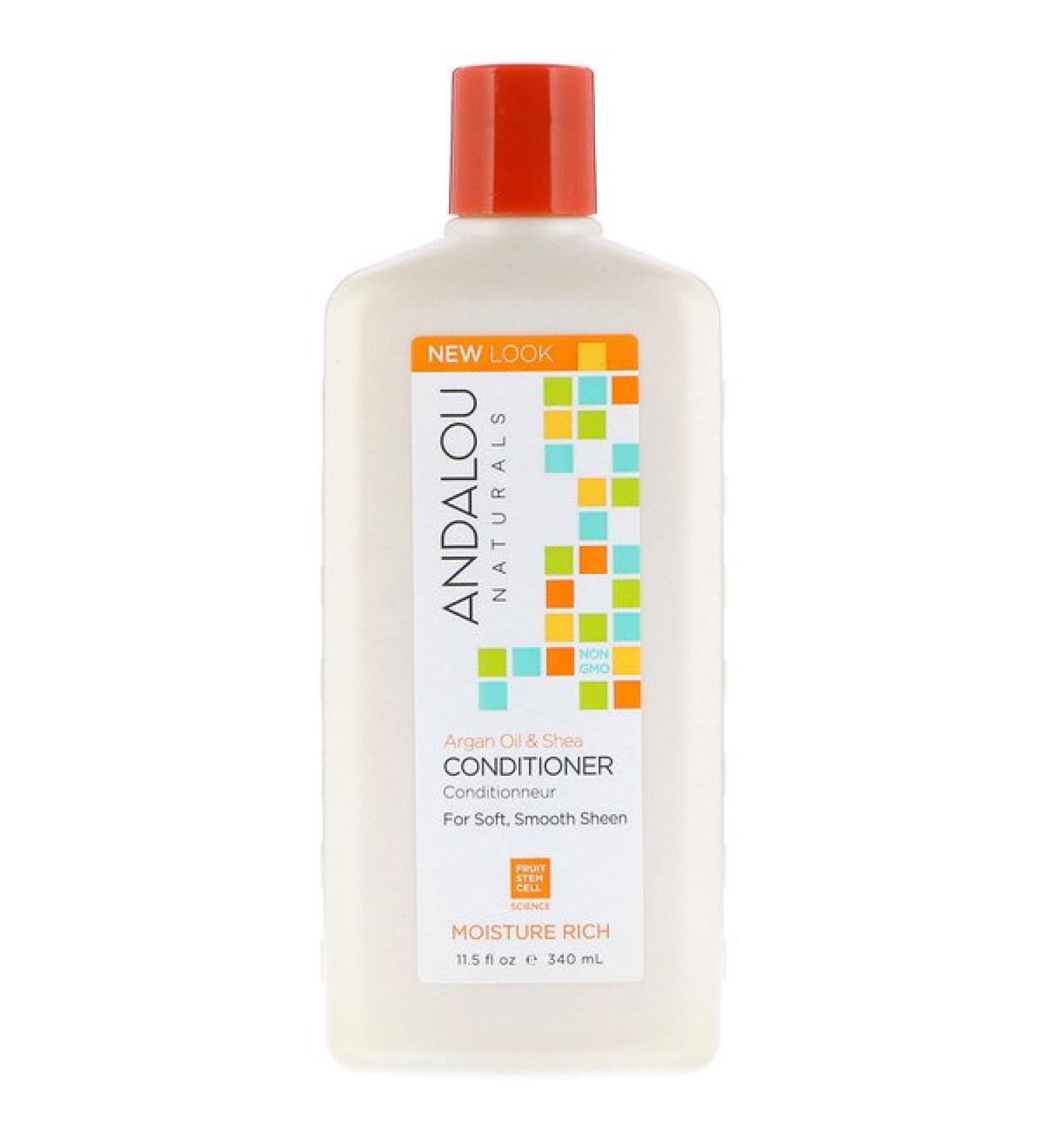Andalou Naturals Conditioner Moisture Rich For Soft Smooth Sheen Argan Oil & Shea 11.5 fl oz (340 ml)