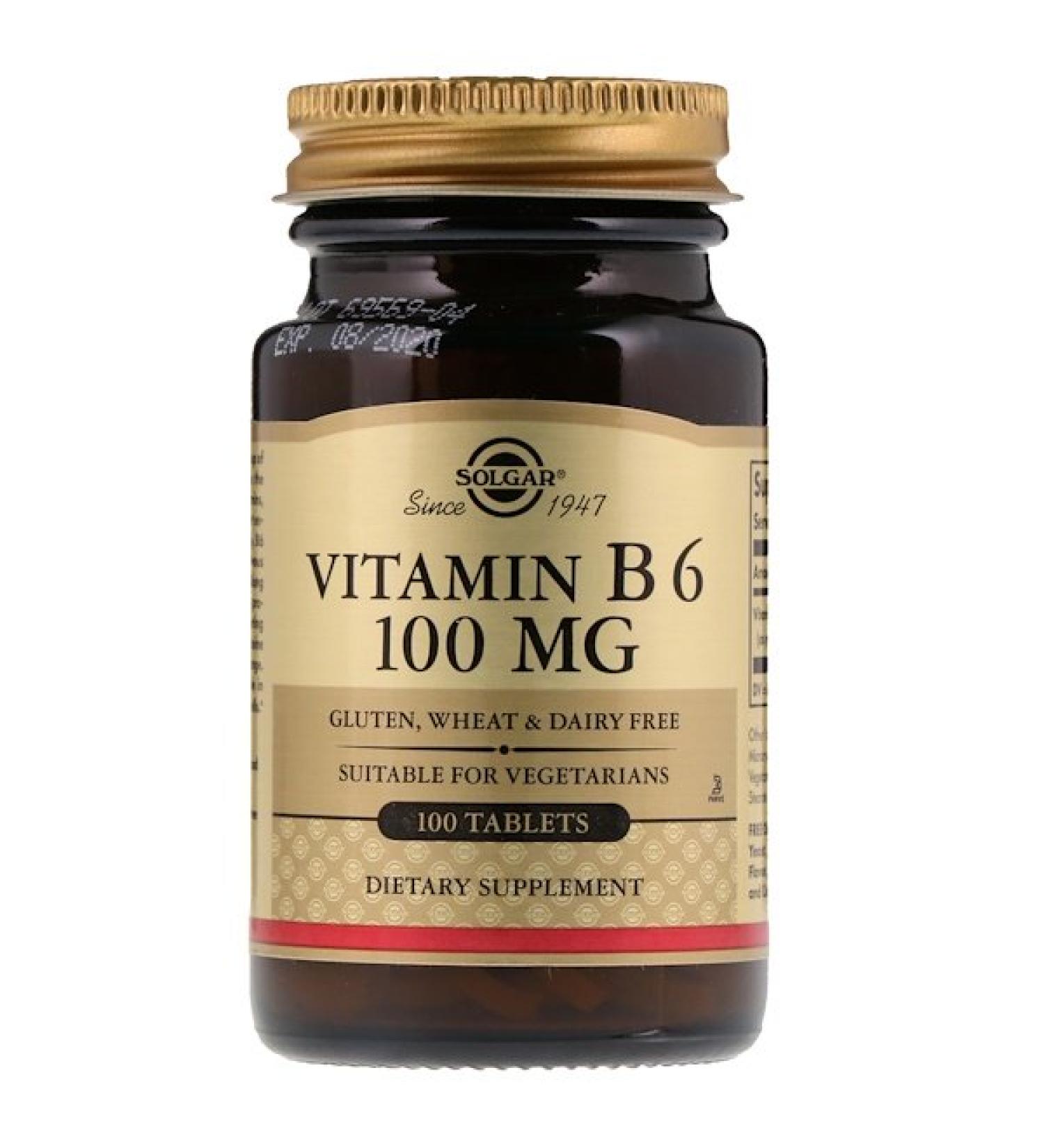 Solgar Vitamin B6 100 mg 100 Tablets