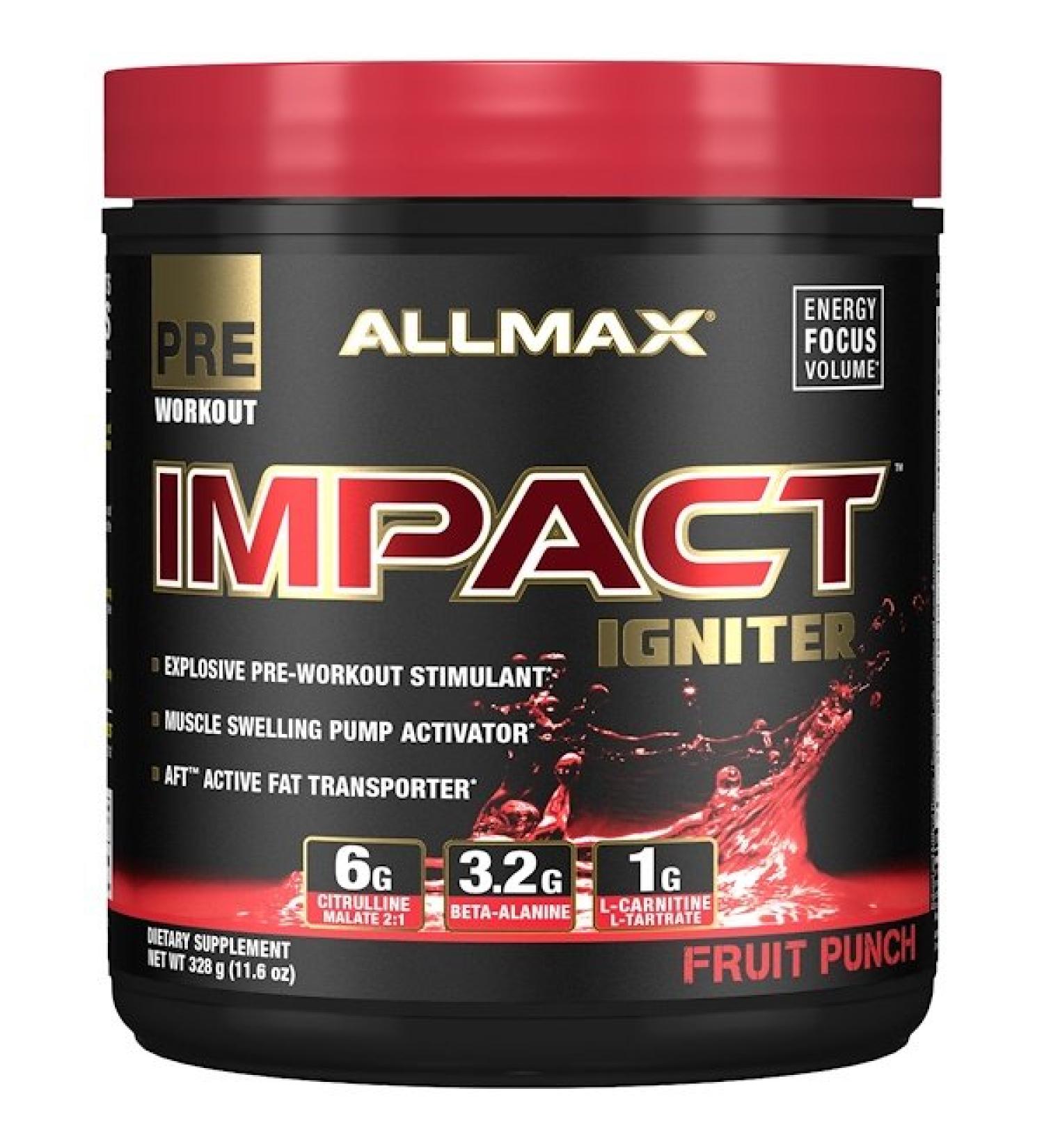 ALLMAX Nutrition IMPACT Igniter Pre-Workout Fruit Punch 11.6 oz (328 g)