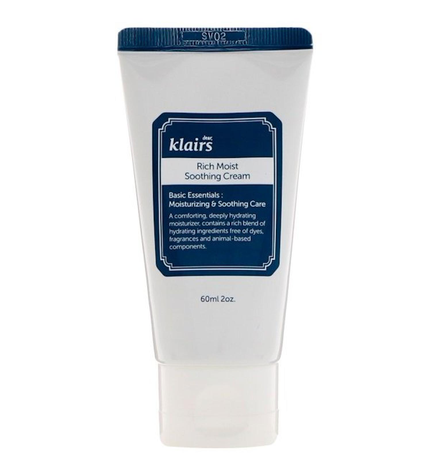 Dear Klairs Rich Moist Soothing Cream 2 oz (60 ml)