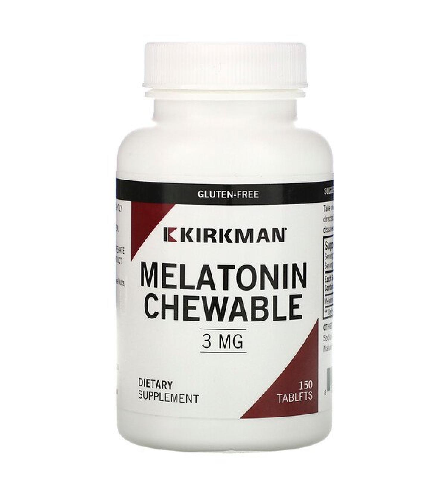 Kirkman Labs Melatonin Chewable 3 mg 150 Tablets
