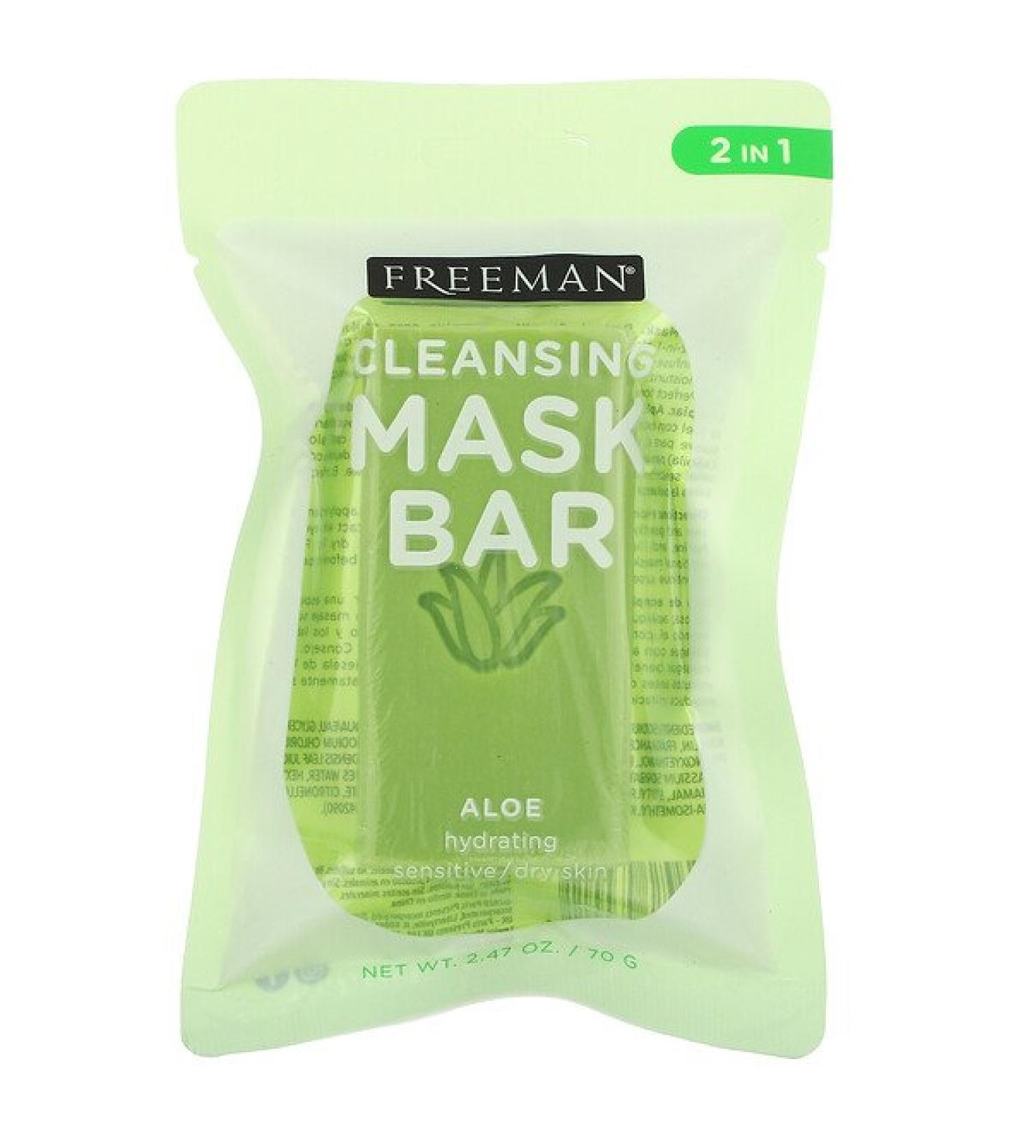 Freeman Beauty Aloe Hydrating Cleansing Mask Bar - 2.47 oz for Deep Moisture - Buy Online on GoSupps.com