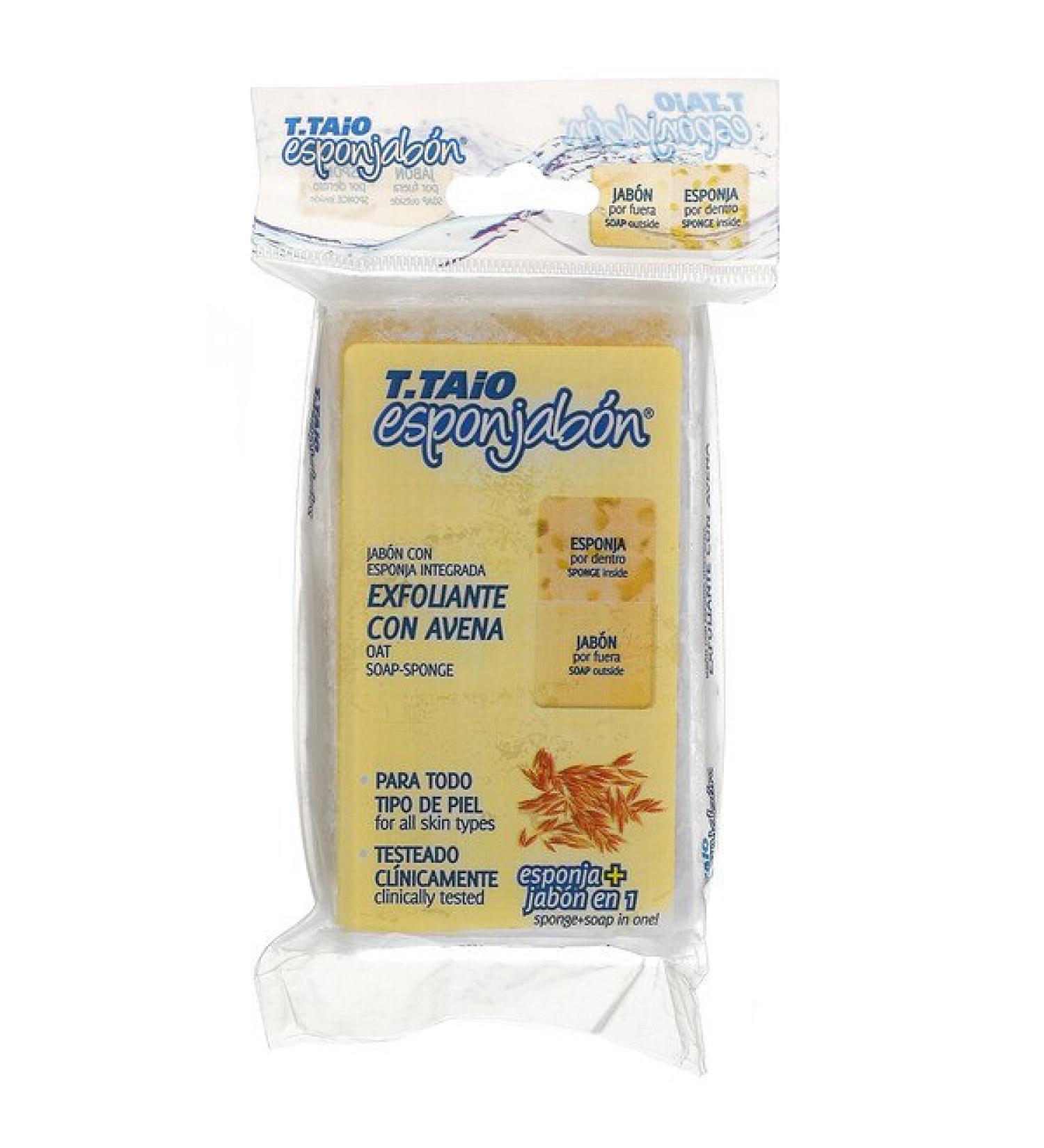 Natural T. Taio Oat Soap-Sponge 4.2 oz â€“ Gentle Exfoliation & Moisturizing Cleanser - Buy Online on GoSupps.com