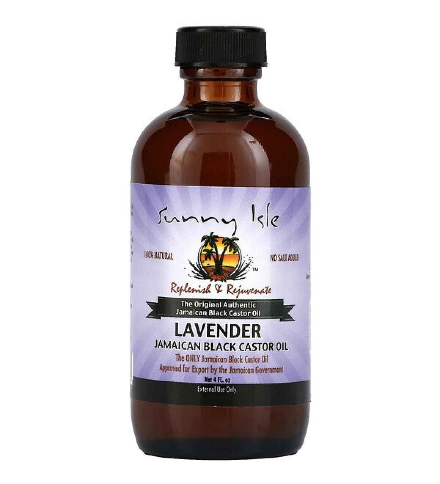 Sunny Isle 100% Natural Jamaican Black Castor Oil Lavender  4 fl oz