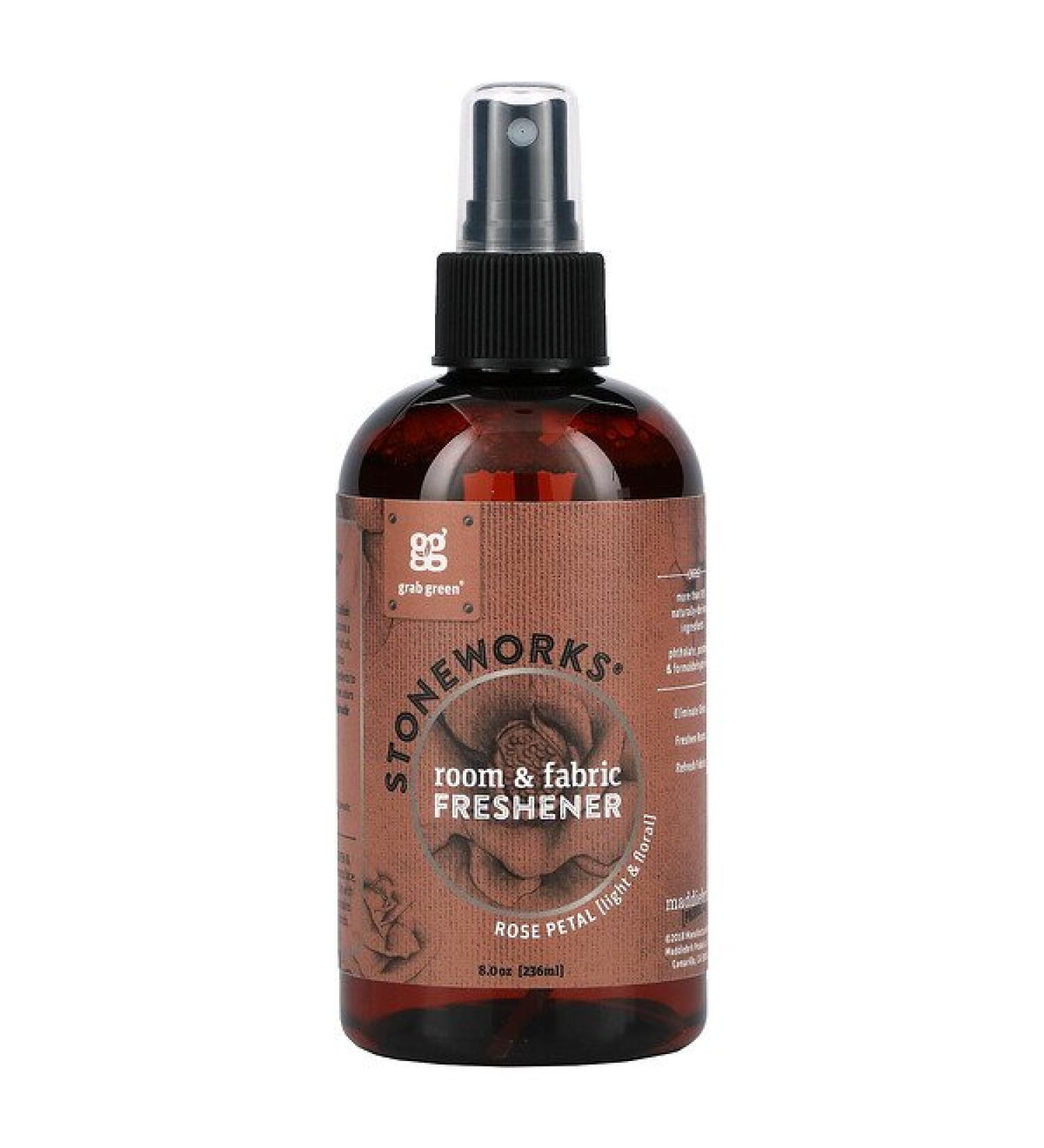 Grab Green Stoneworks Room & Fabric Freshener Rose Petal 8 oz (236 ml)