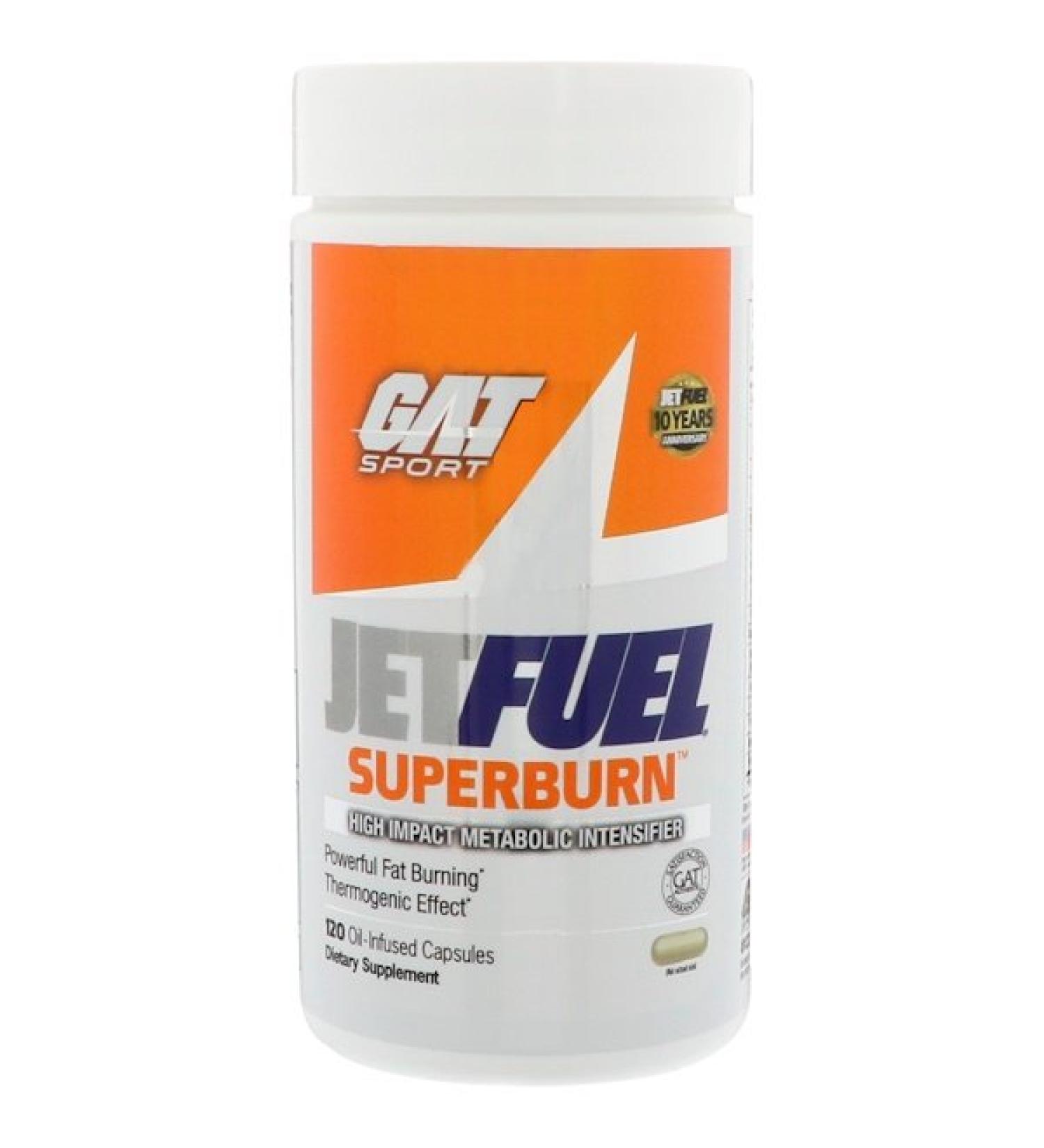 Buy GAT JetFUEL Superburn 120 Oil-Infused Capsules | Premium Fat Burner & Energy Booster - Buy Online on GoSupps.com