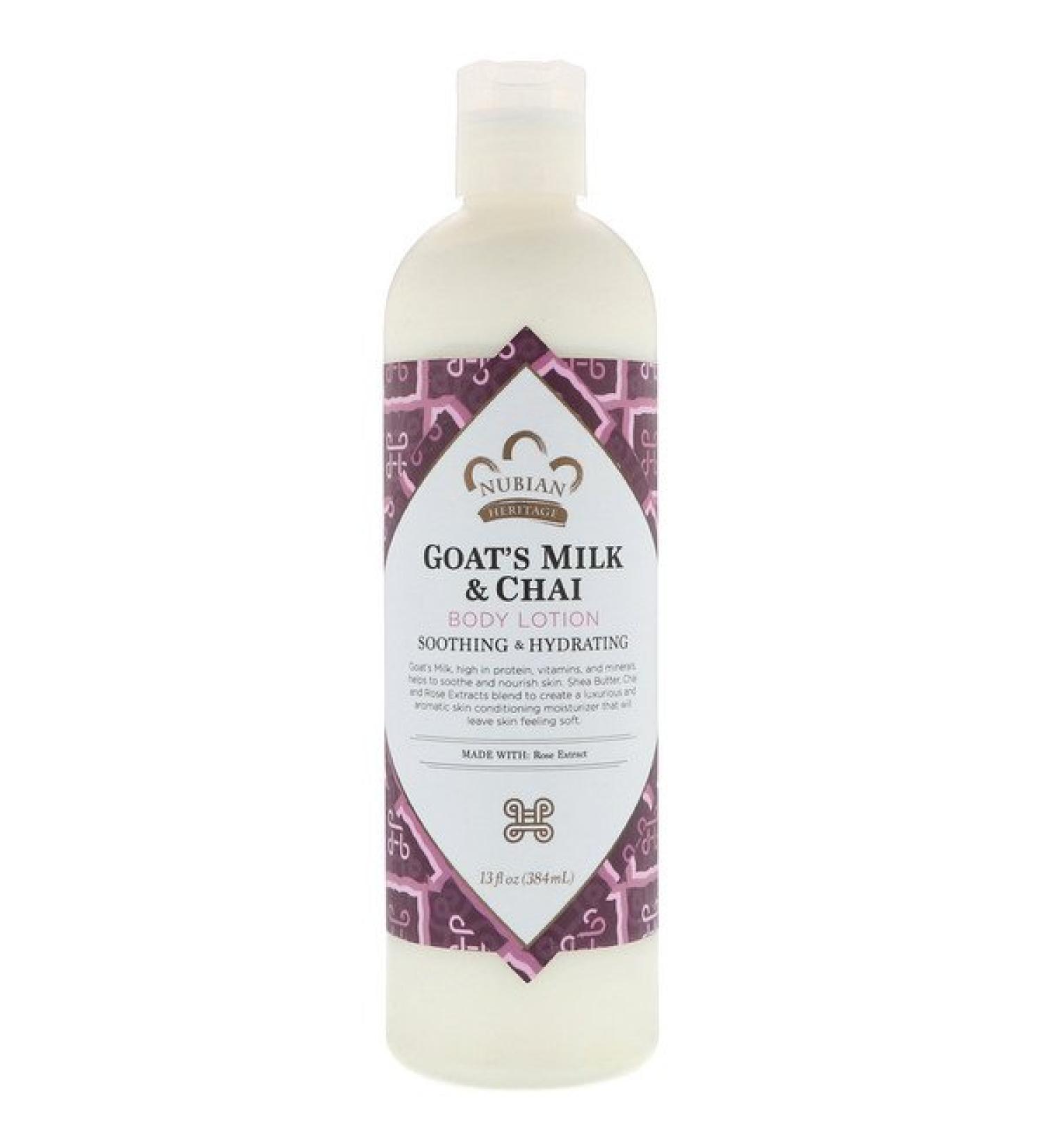 Nubian Heritage Body Lotion Goat's Milk & Chai 13 fl oz (384 ml)