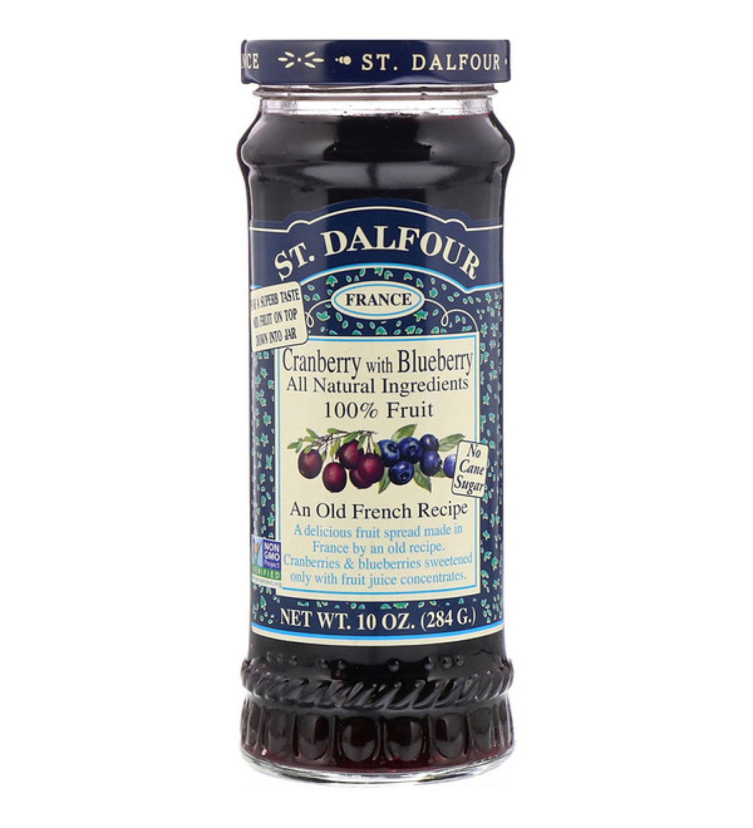 St. Dalfour Cranberry with Blueberry Fruit Spread 10 oz (284 g)