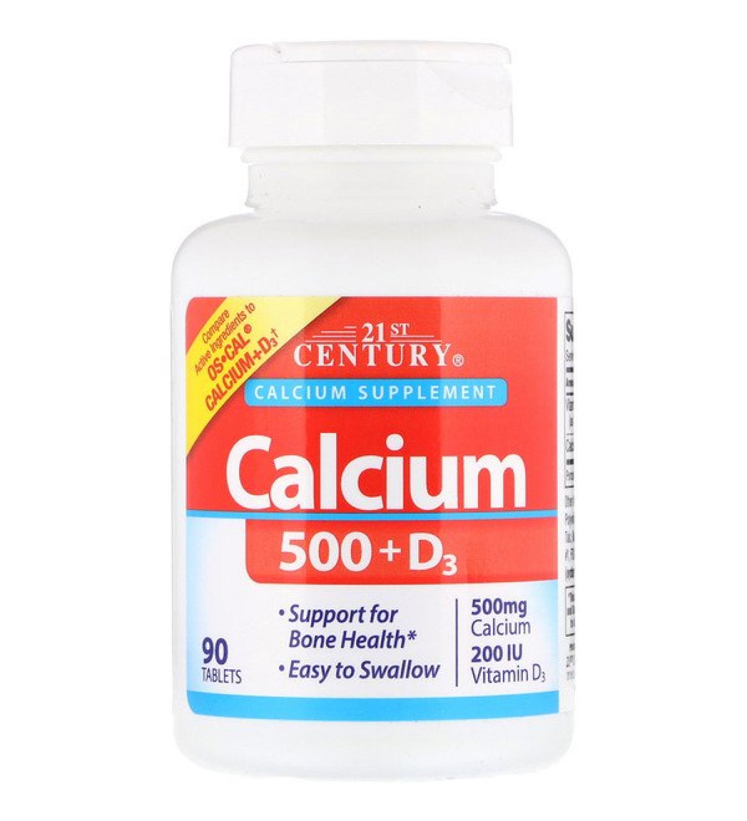 21st Century Calcium 500 + D3 90 Tablets