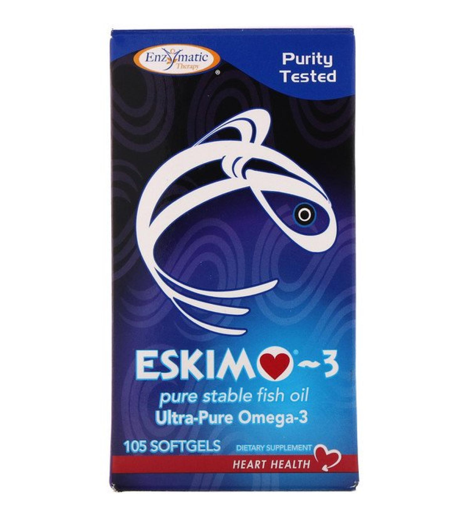 Enzymatic Therapy Eskimo-3 Ultra-Pure Omega-3 105 Softgels