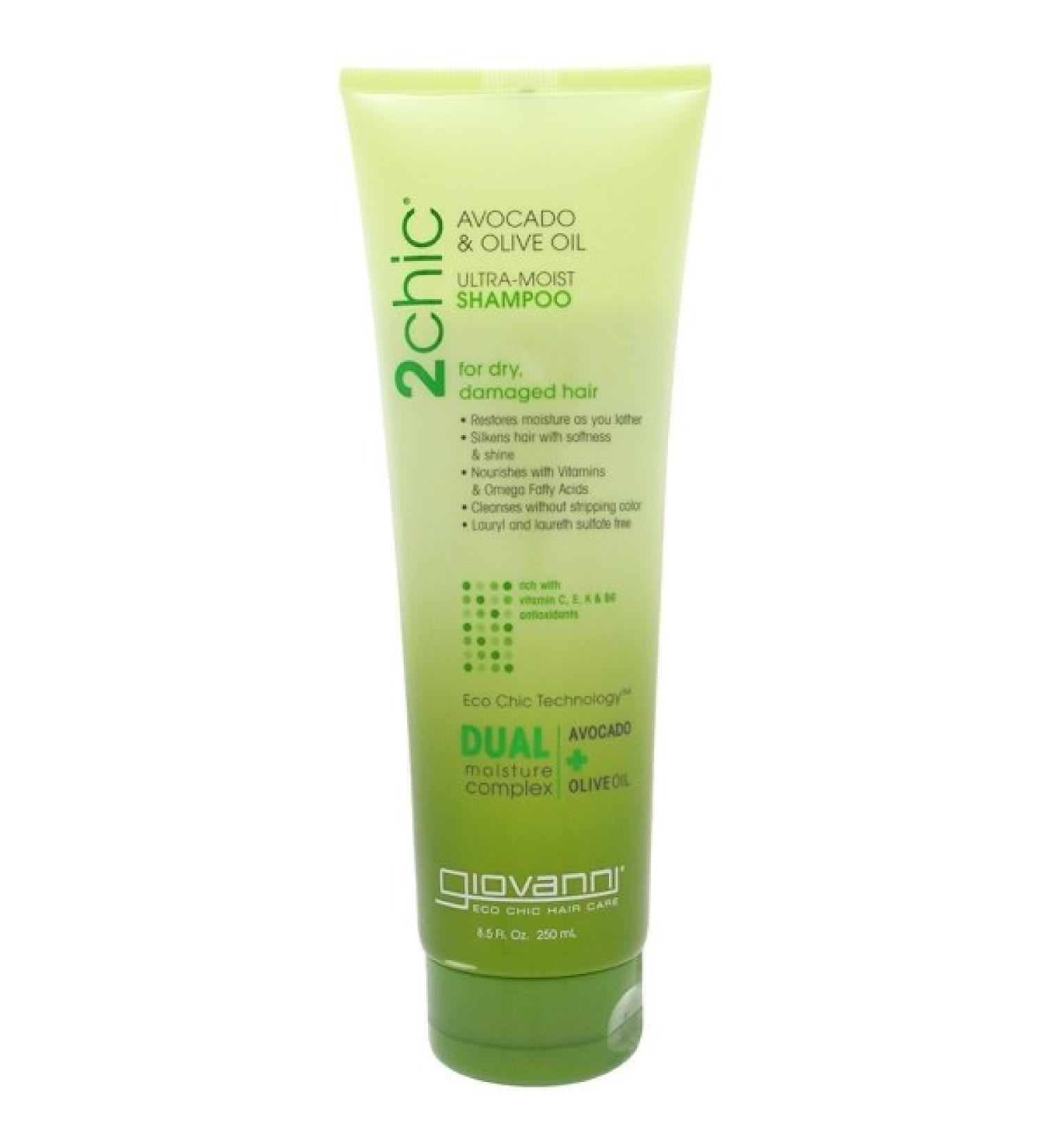 Giovanni 2chic Ultra-Moist Shampoo for Dry Damaged Hair Avocado & Olive Oil 8.5 fl oz (250 ml)