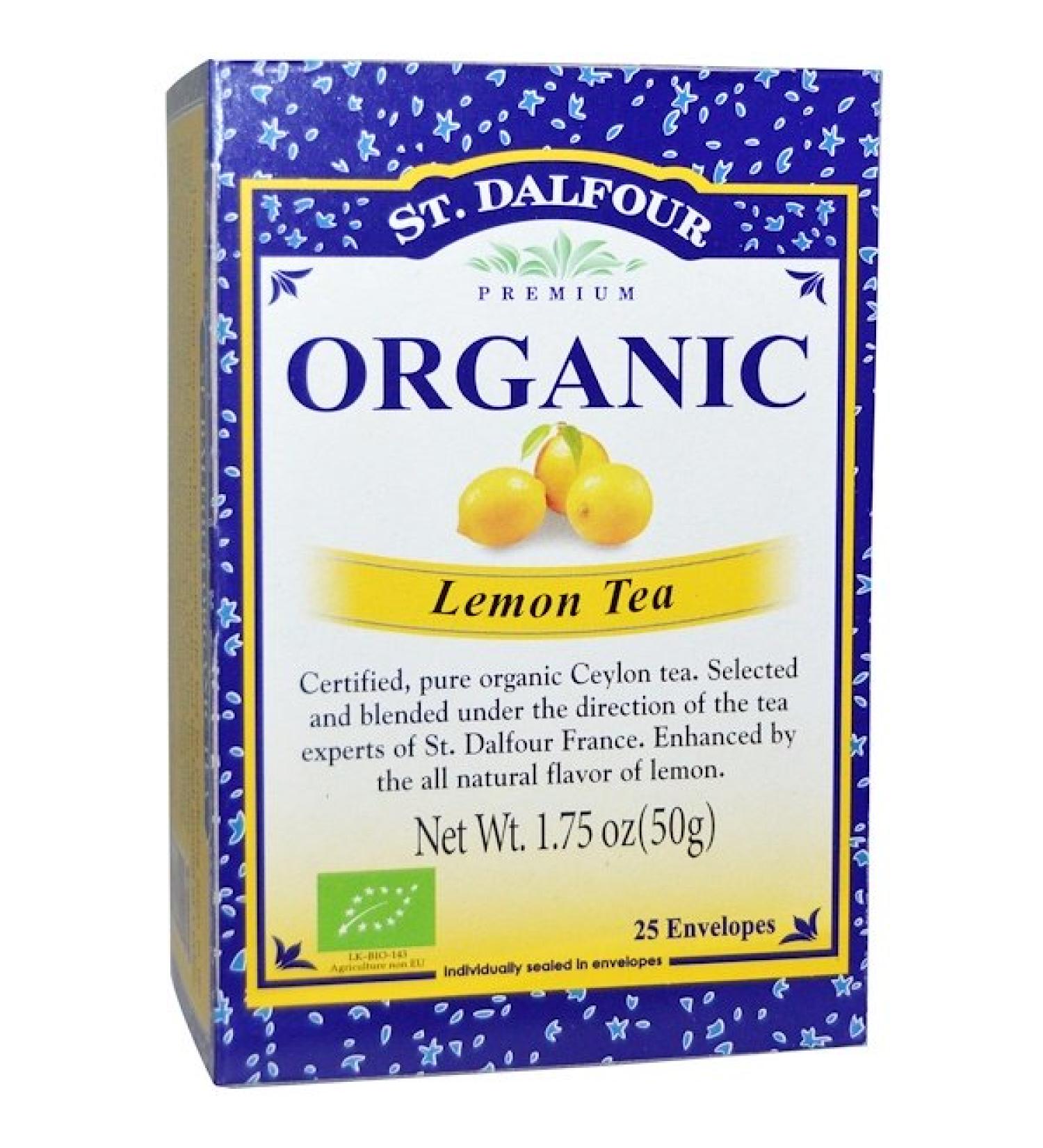 St. Dalfour Organic Lemon Tea 25 Envelopes 1.75 oz (50 g)