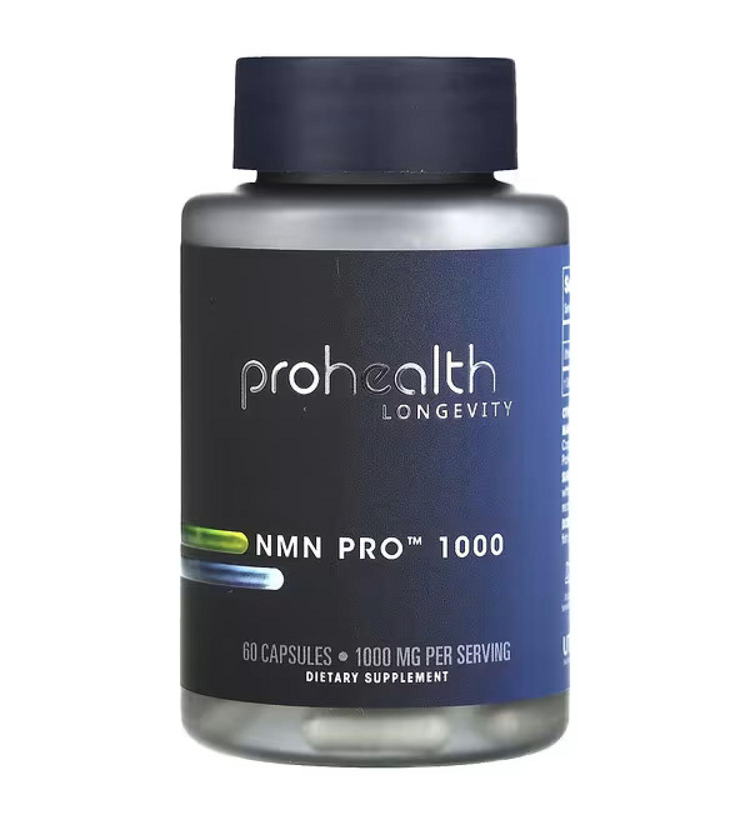 ProHealth Longevity NMN Pro 1000 - Uthever Brand - Ultra-Pure Pharmaceutical Grade NMN for NAD+ Boost (60 Capsules) - Buy Online on GoSupps.com