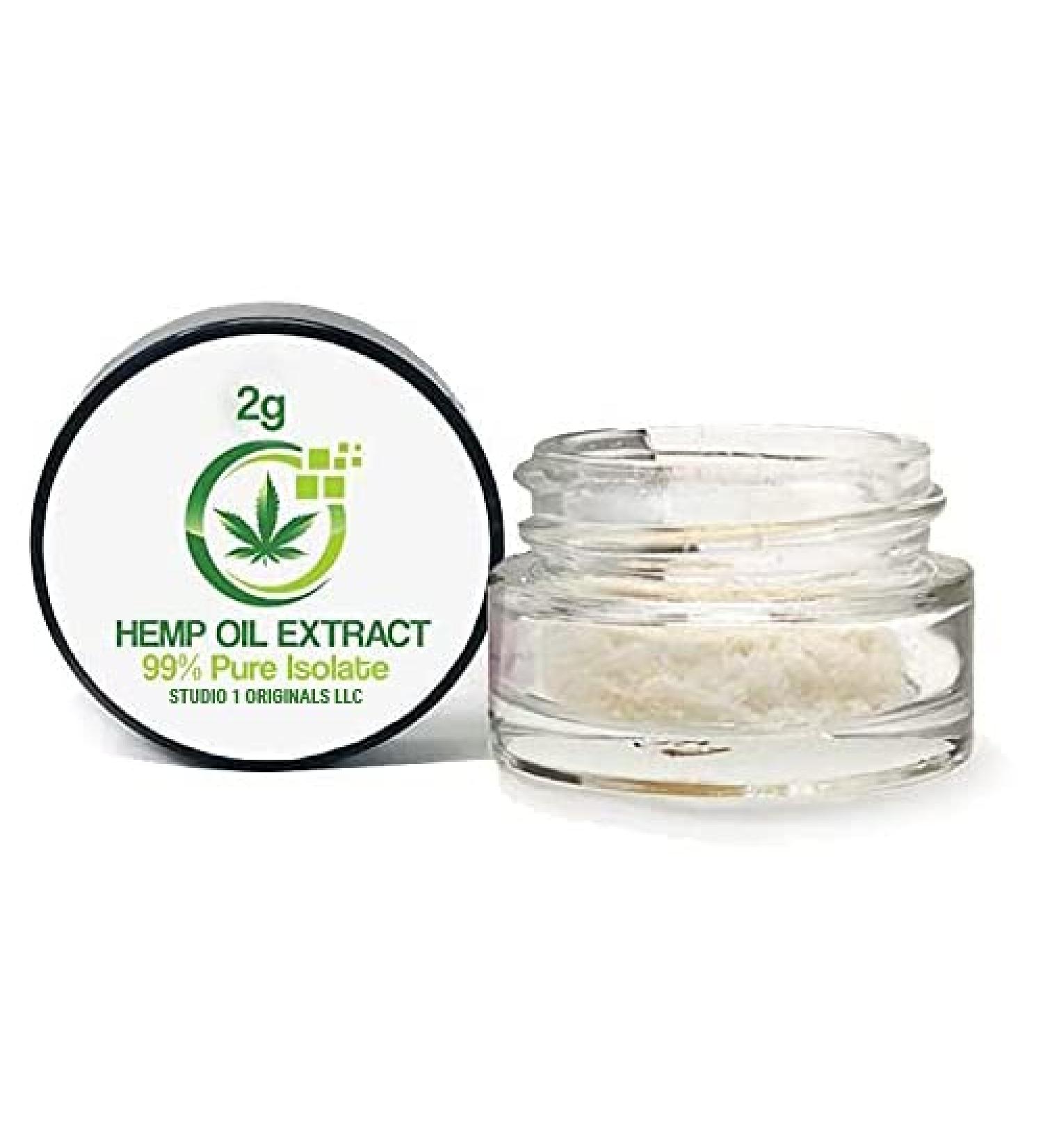 Studio 1 Originals LLC Hemp Extract Powder - 100% Pure Isolate 2g (2000mg) - Stress, Migraine, and Sleep Aid - Buy Online on GoSupps.com